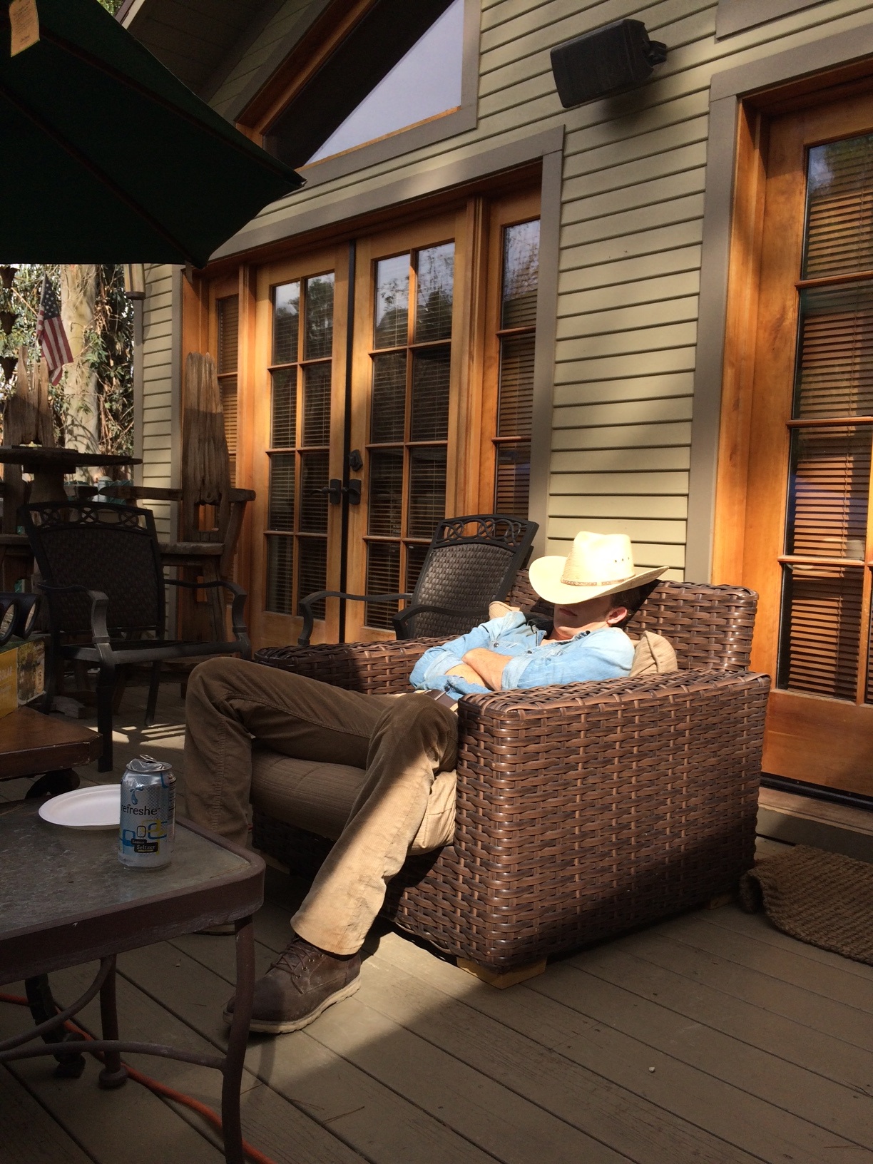 Taking a second on the set of Gortimer Gibbon's Life on Normal Street