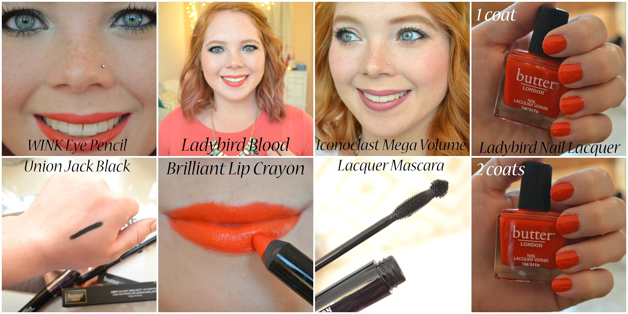 Ladybird Nail Lacquer: http://bit.ly/1fqApEG , WINK Eye Pencil Union Jack Black: http://bit.ly/1Flx5HH , Iconoclast Mega Volume Lacquer Mascara: http://bit.ly/1RCrqFZ . Ladybird Blood Brilliant Lip Crayon: http://bit.ly/1LVp4OF