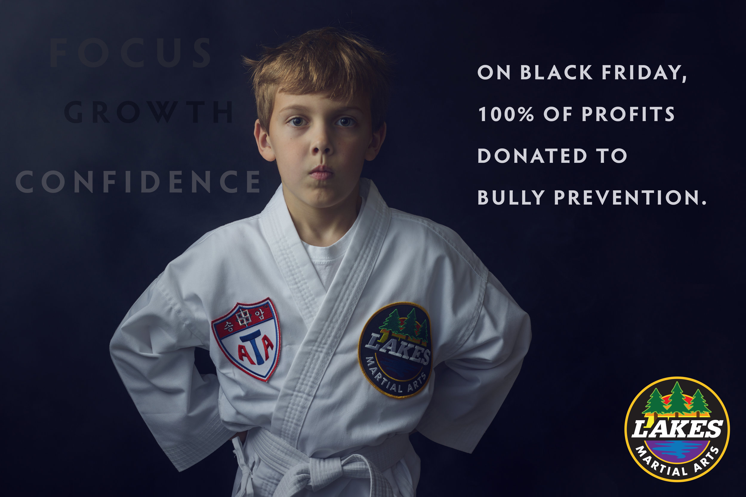 This year Lakes Martial Arts is donating 100% proceeds of sales in our online store to bully prevention in our community. This means we will be able to continue our efforts to stop bullying, one of the biggest issues facing schools today. 
