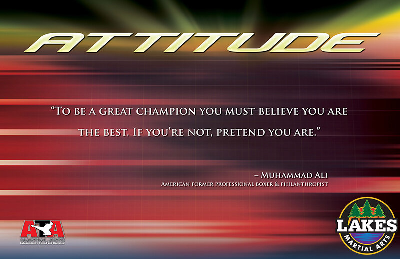"TO BE A GREAT CHAMPION YOU MUST BELIEVE YOU ARE THE BEST. IF YOU'RE NOT, PRETEND YOU ARE," SAID BOXER AND PHILANTHROPIST MUHAMMAD ALI.