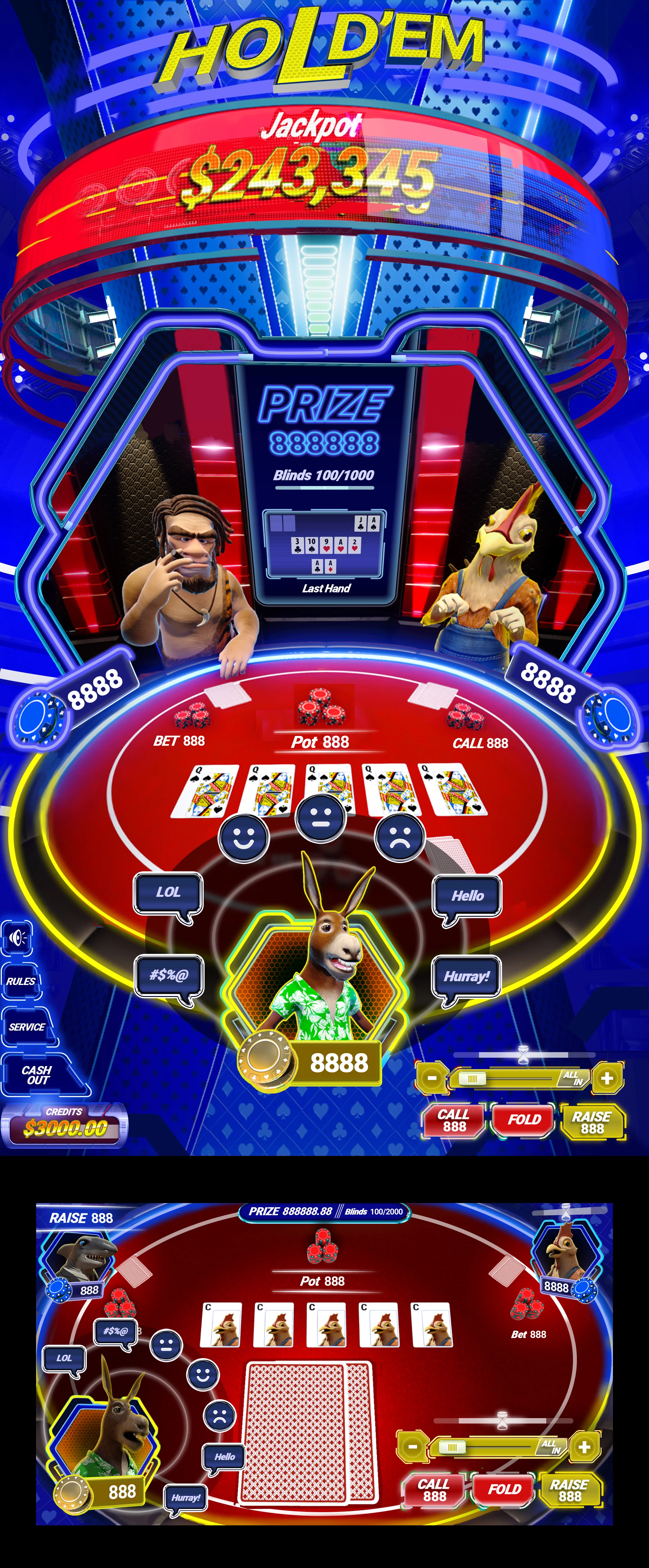 Texas Hold'em arcade game: Hi-res  (Copy)