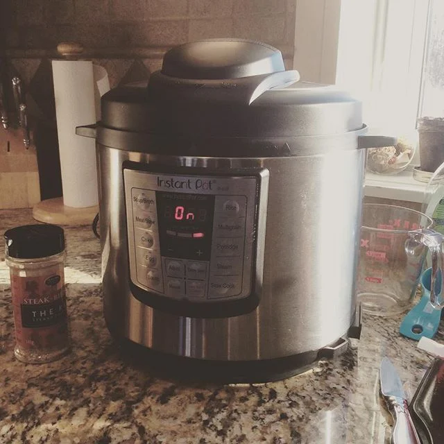 I finally caved and joined the Instant Pot craze. So far I haven&rsquo;t figured out the timing and the results have been met with mixed reviews. Giving it another shot and hoping we have something edible in an hour or so... Send me ALL the recipes!!