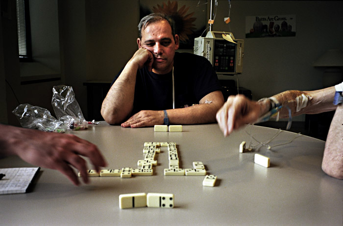 After waiting nearly a year on the transplant list, Joe struggles to find ways to fill time at the hospital. 