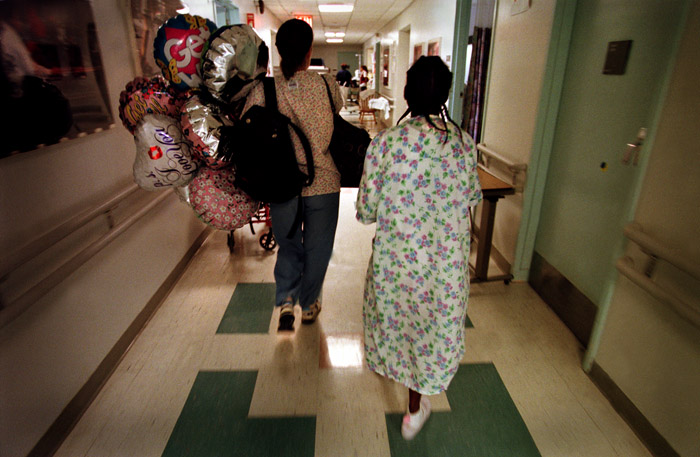 The first steps into the children's wing at Mt. Sinai Hospital, Shavonna soon makes many friends of the staff and other young patients.