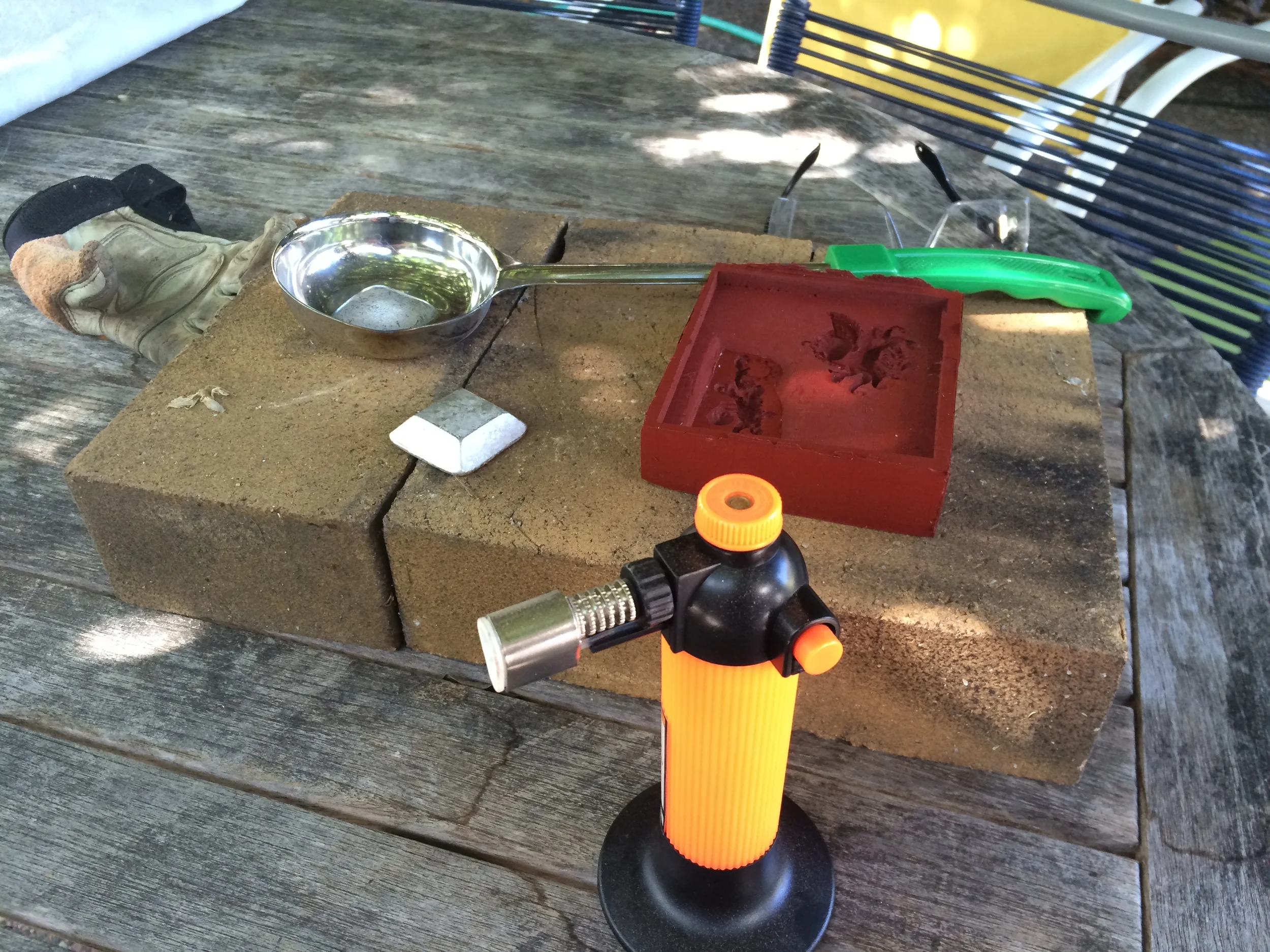 Getting ready to melt some pewter!