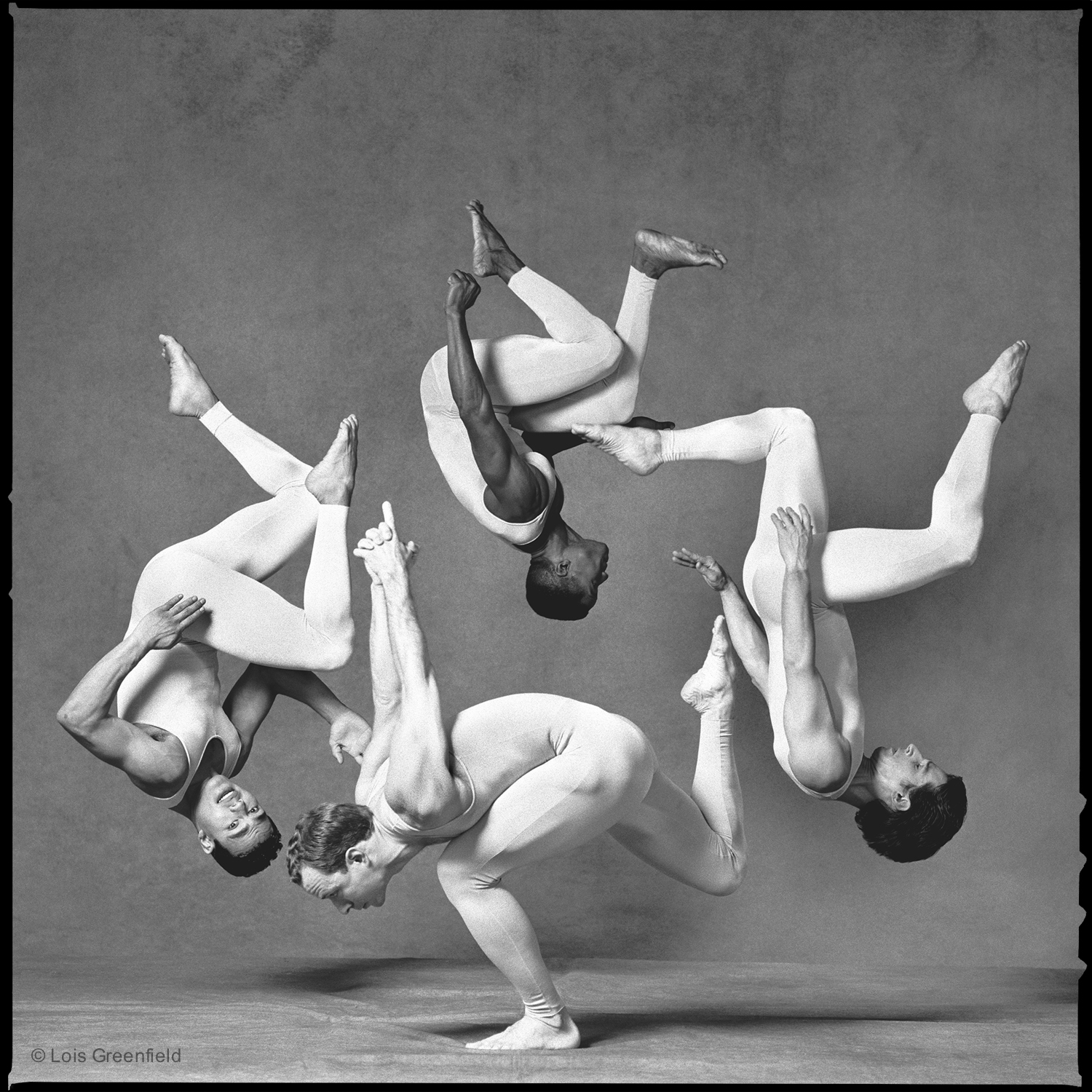   ANDREW PACHO, FLIPPER HOPE, HARRISON BEAL, CHRIS HARRISON, ANTIGRAVITY DANCE COMPANY, Shot for  Raymond Weil Watches    I had some of my favorite gymnasts doing somersaults in a circular formation to evoke the internal workings of a watch. The mane