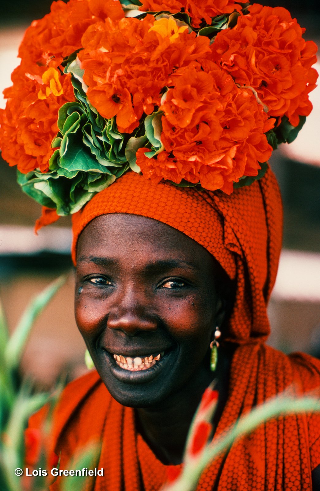 Woman with Floral Headdress, Senegal