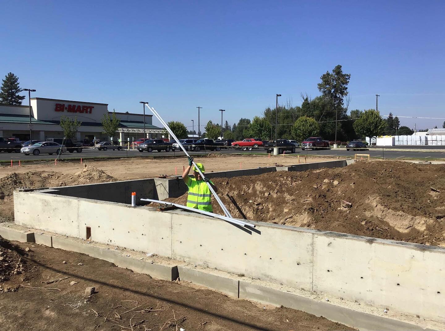 BBC in the PNW! Foundations are complete as slab rough-in begins at this O&rsquo;Reilly Auto in Deer Park, WA. #builtbetter