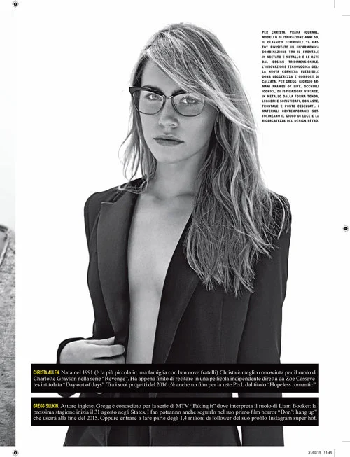 christa allen for l'uomo vogue