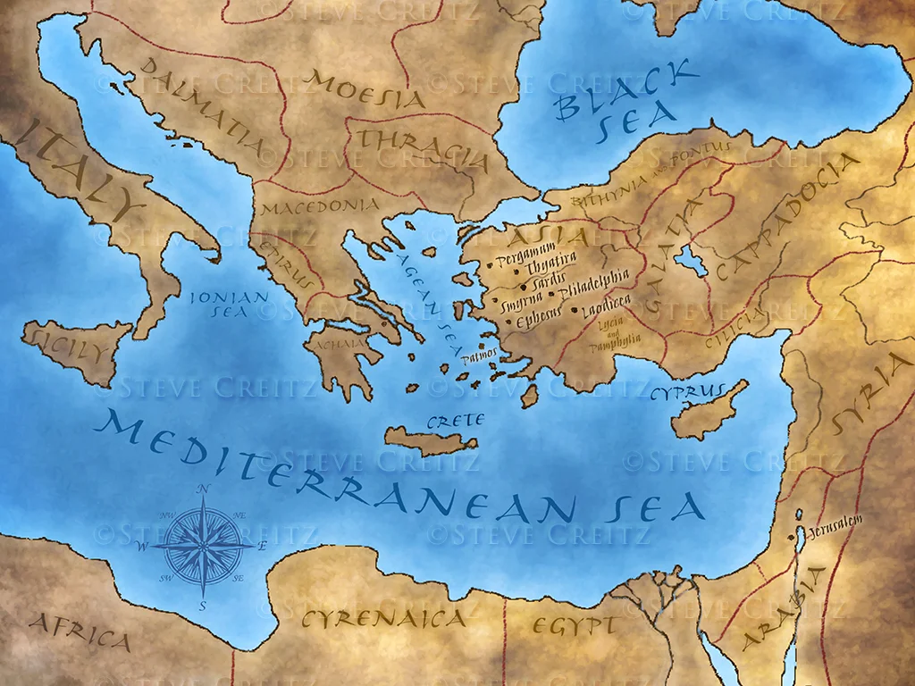 Seven Churches Map HD