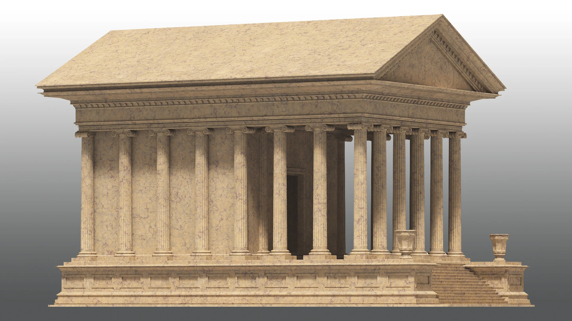 8'x14' Greek/Roman Temple (Flat Graphic) Left