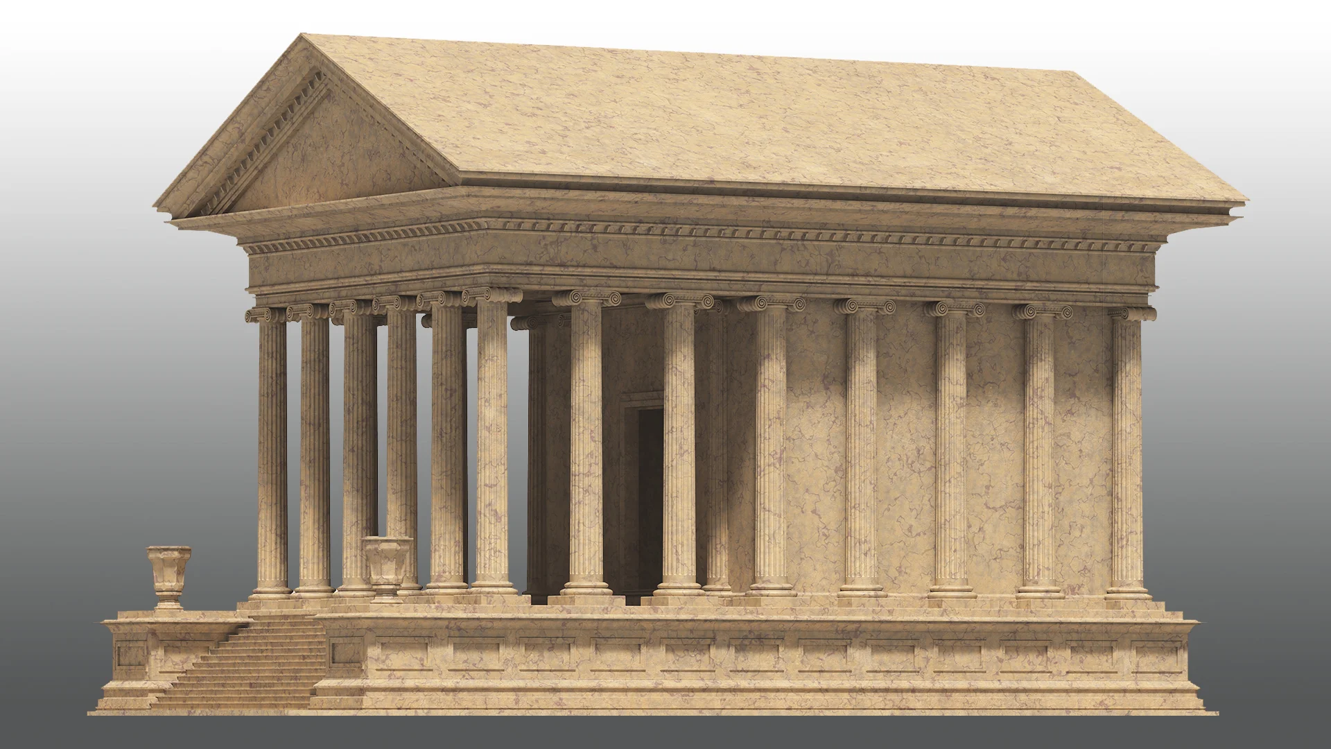 8'x14' Greek/Roman Temple (Flat Graphic) Right