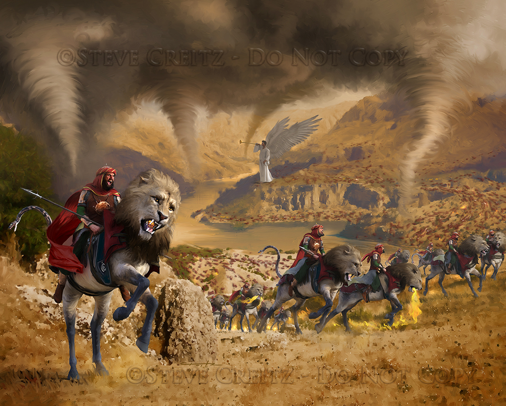 Sixth Trumpet HD Creitz Illustration Studio is-jesus-the-rider-on-the-white-horse-in-revelation-chapter-6
