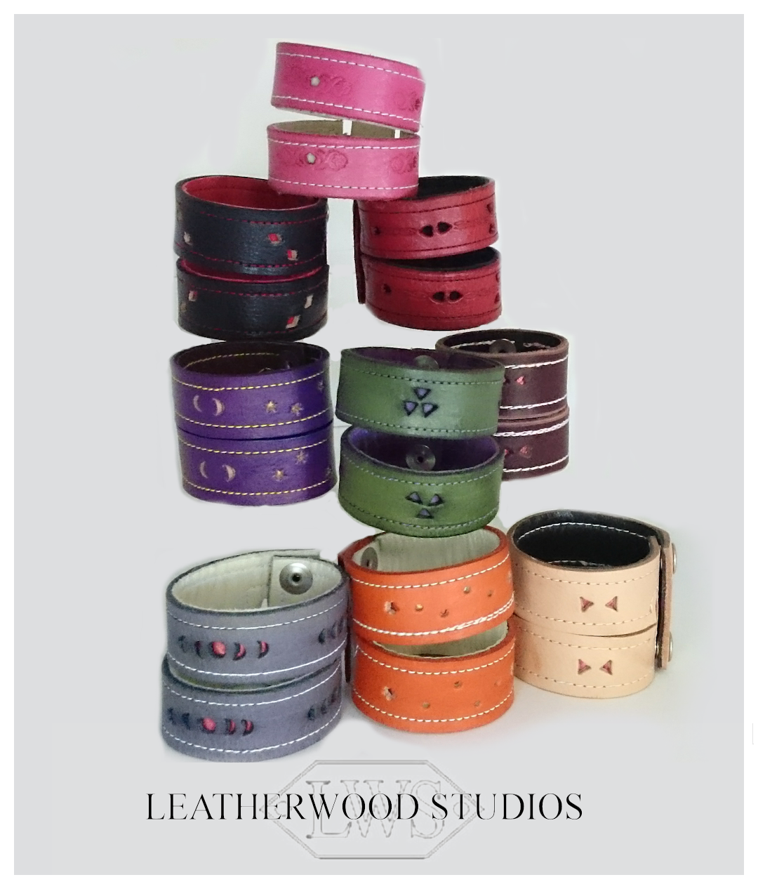 Custom Order Luxury Lined Binder Cuffs in Black on Black with Toxic