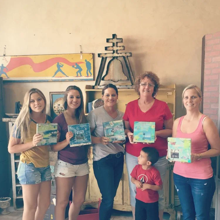 Aug. 2015 Mixed Media Collage at The Weathered Feather in Riverside