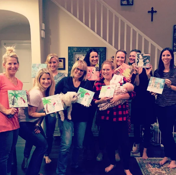 Dec. 2015 Private Holiday Paint Party in San Juan Capistrano