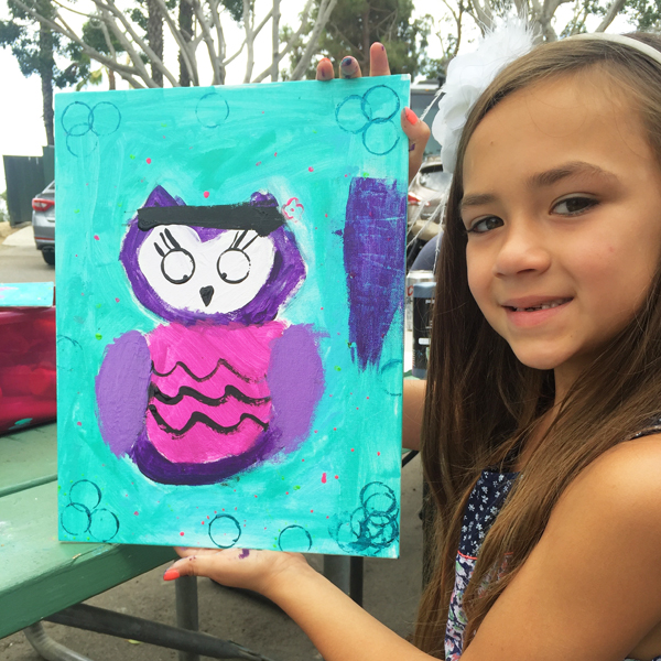 June 2015 Who, Who Wants to Paint and Owl? Private Paint Lesson 