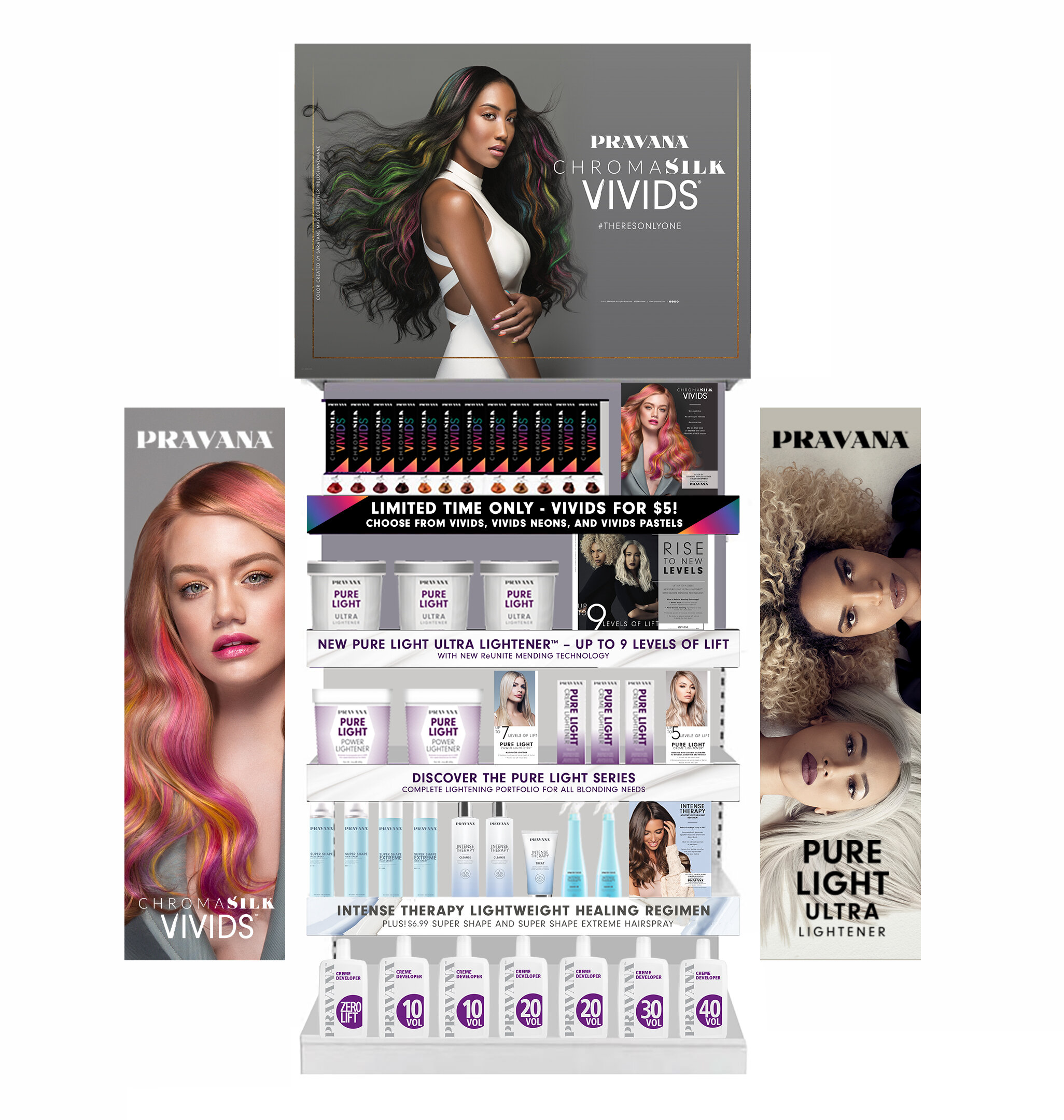 SalonCentric Monthly Endcap Display