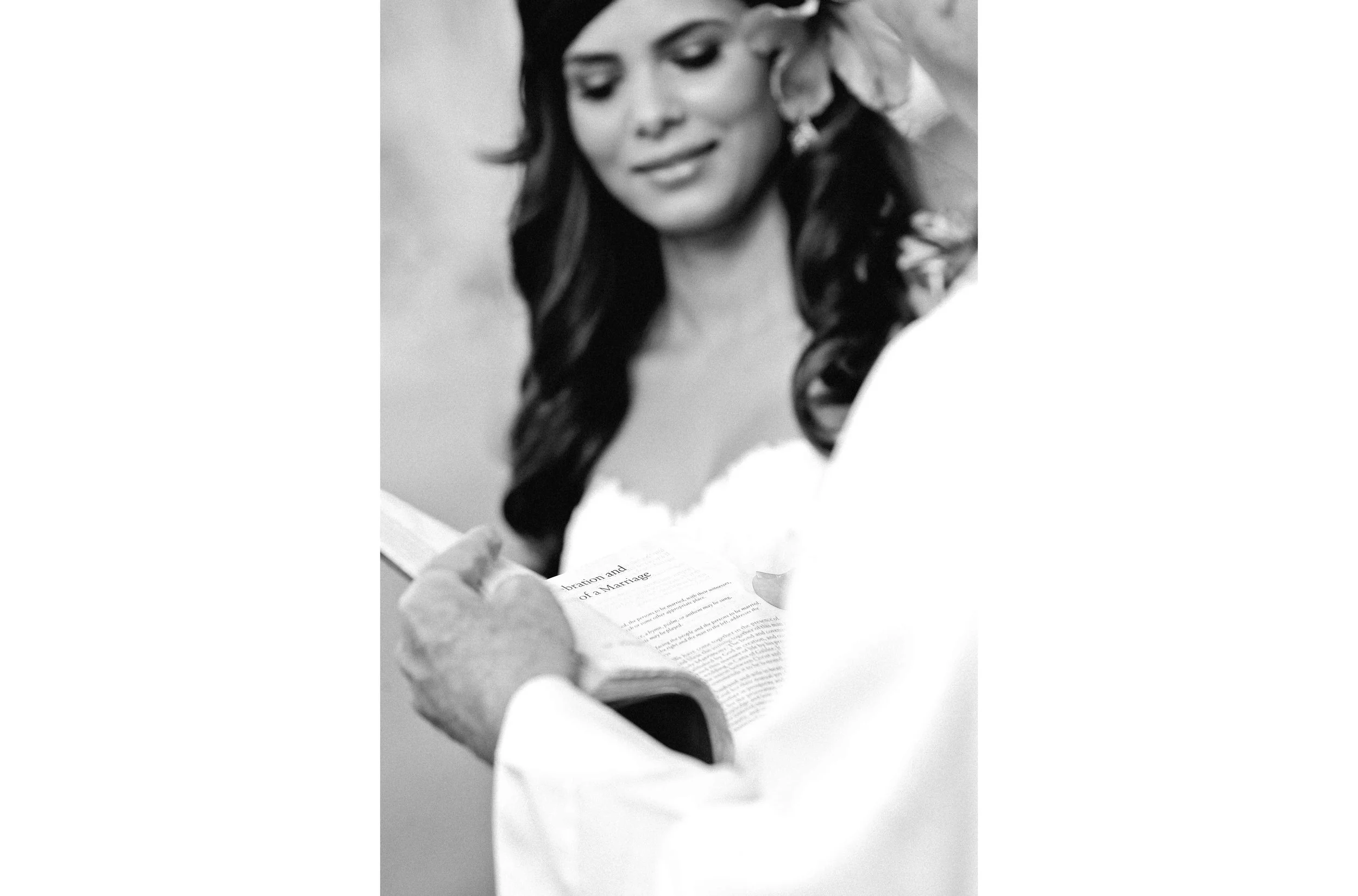 Black and White Wedding Photography of Ceremony