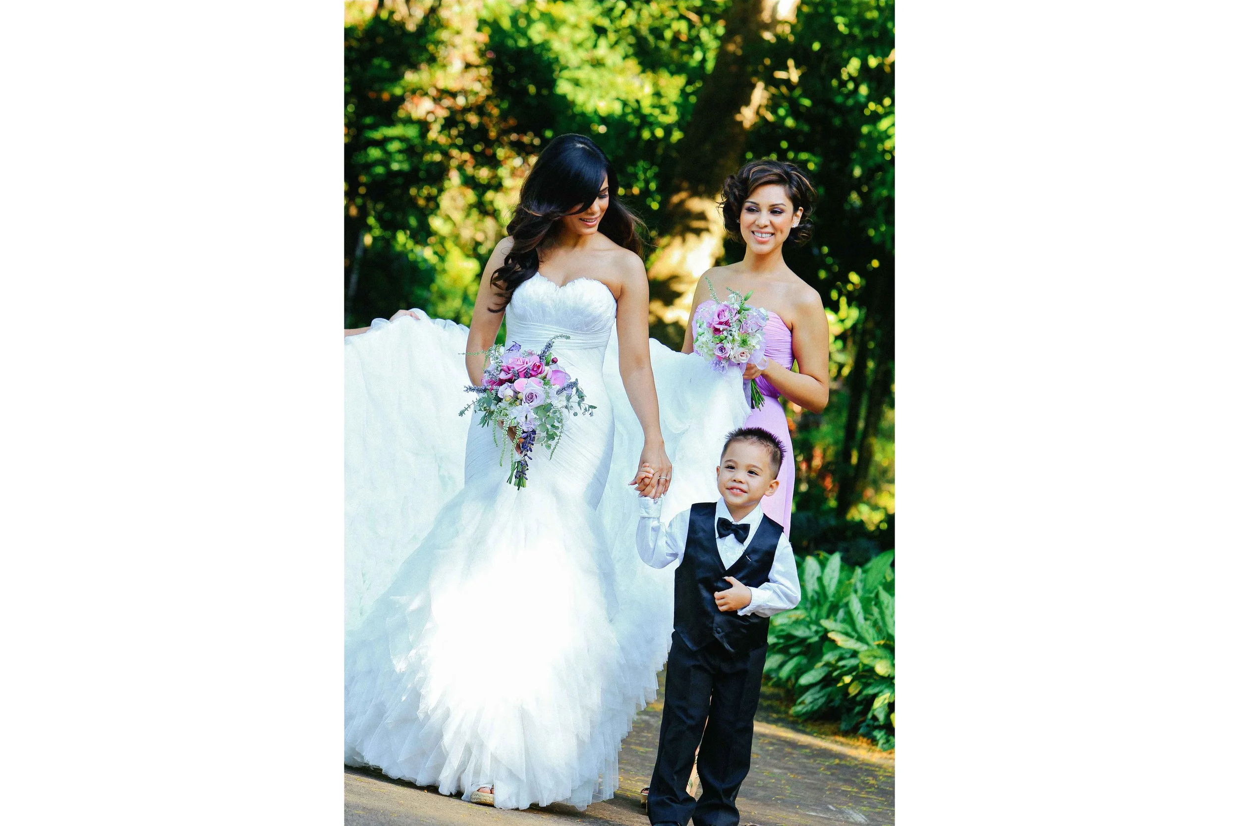 Hawaii Wedding Photography Bride and Ringbearer