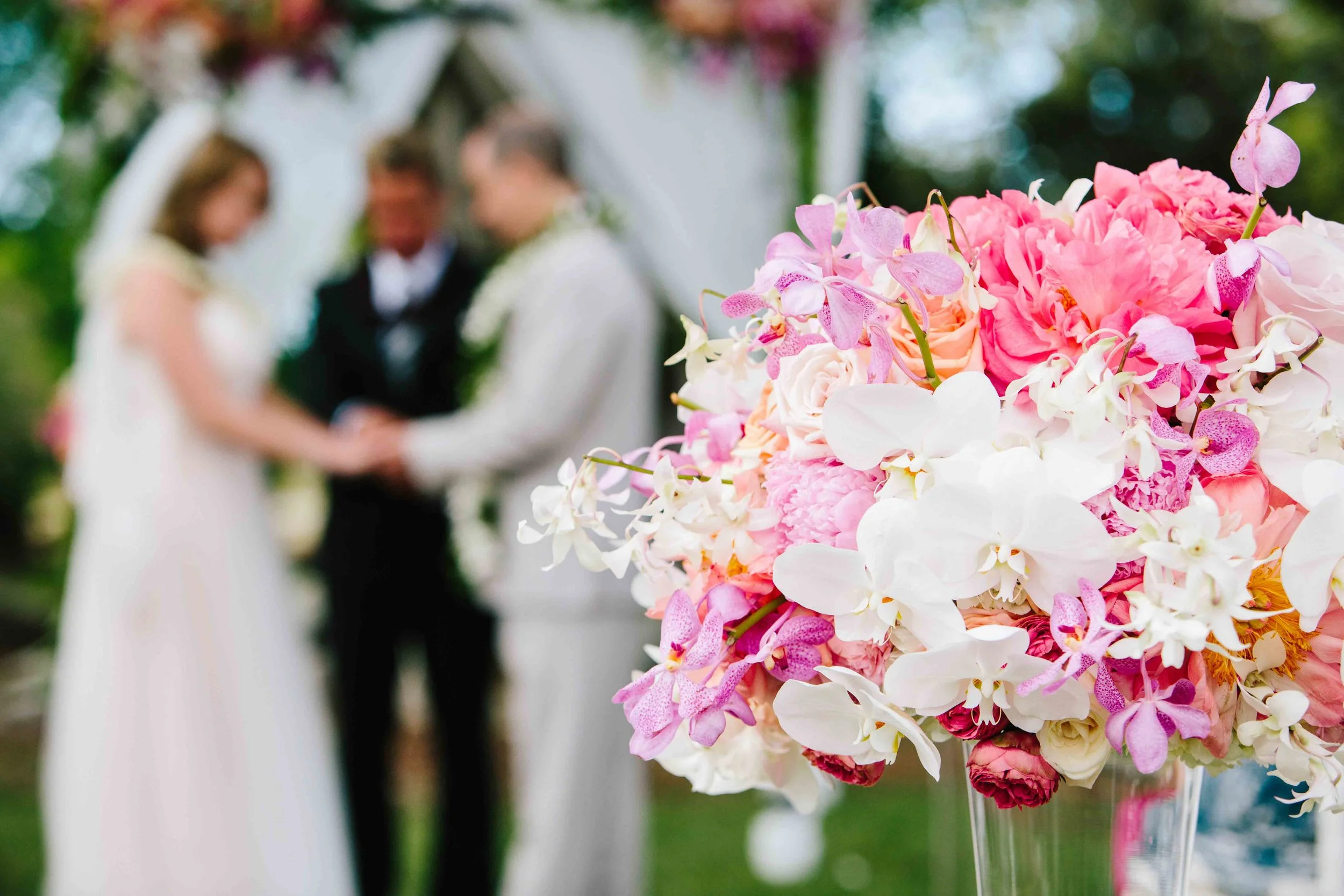 Wedding Flowers Detail During Ceremony