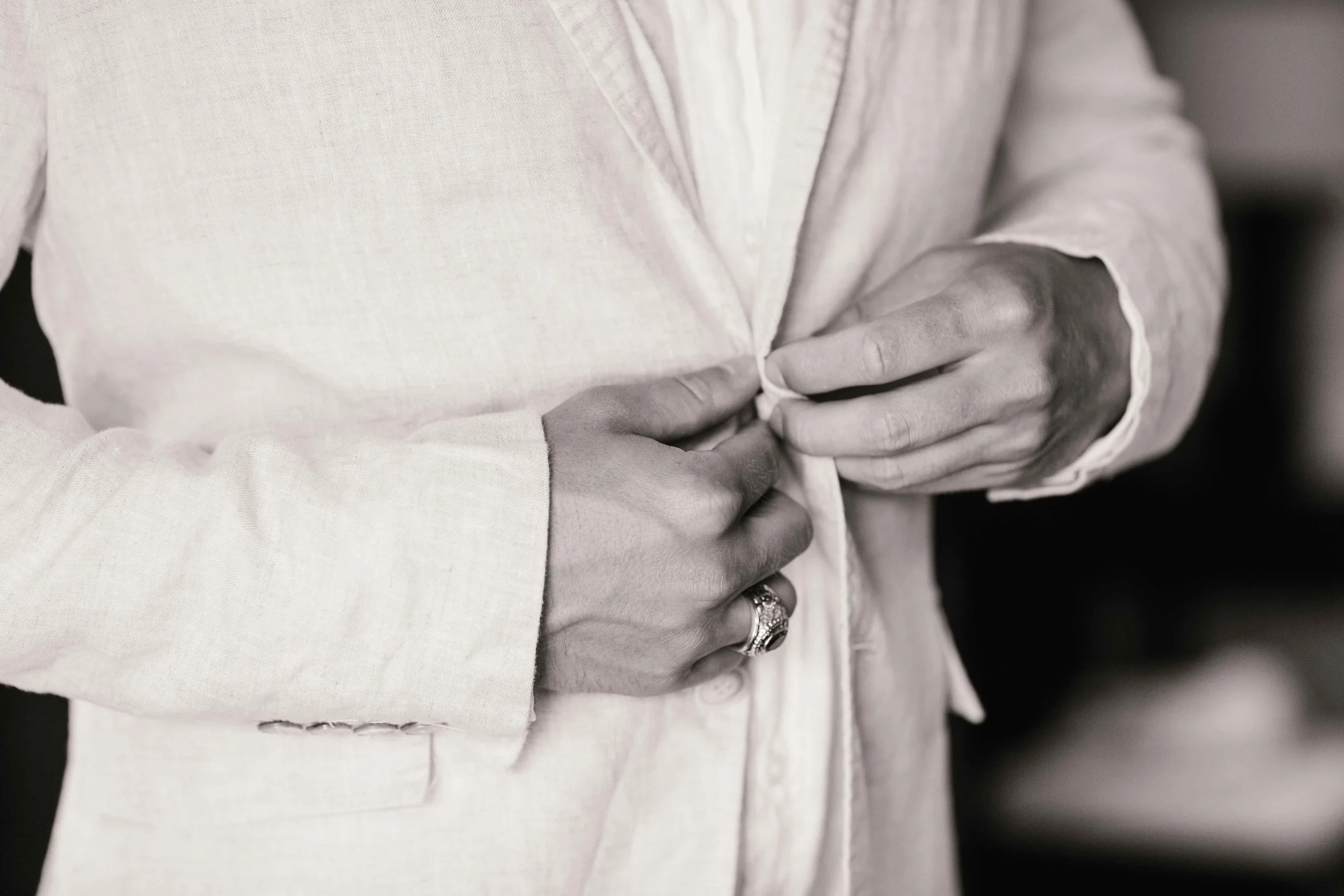 Groom In Tux Before Ceremony, Oahu Wedding Photographer