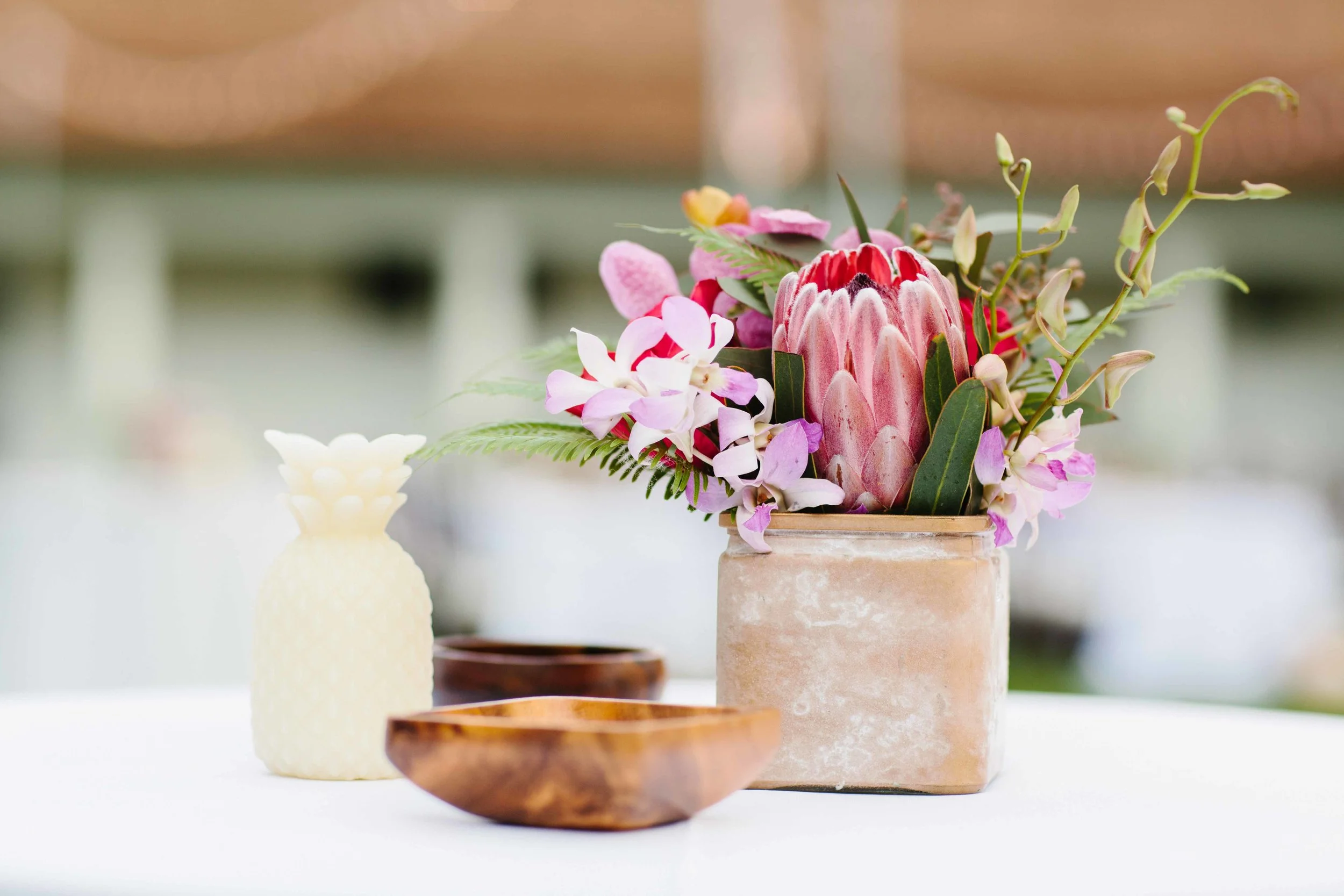 Reception Dinner Wedding Decor Hawaii Photography