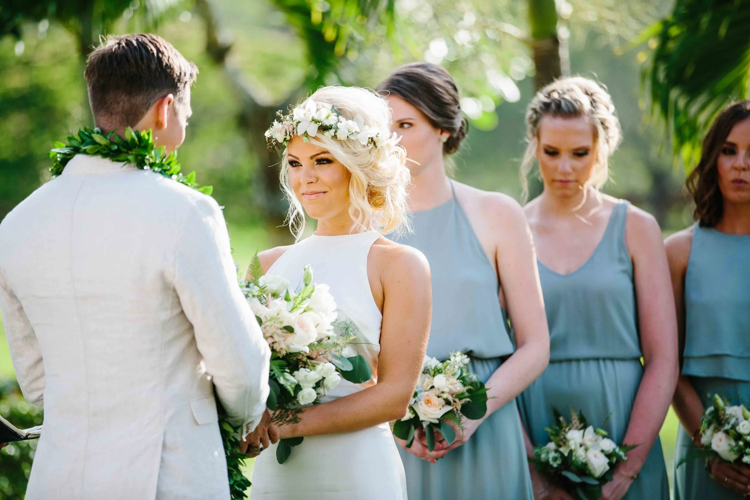 Smiling Bride on Her Wedding Day