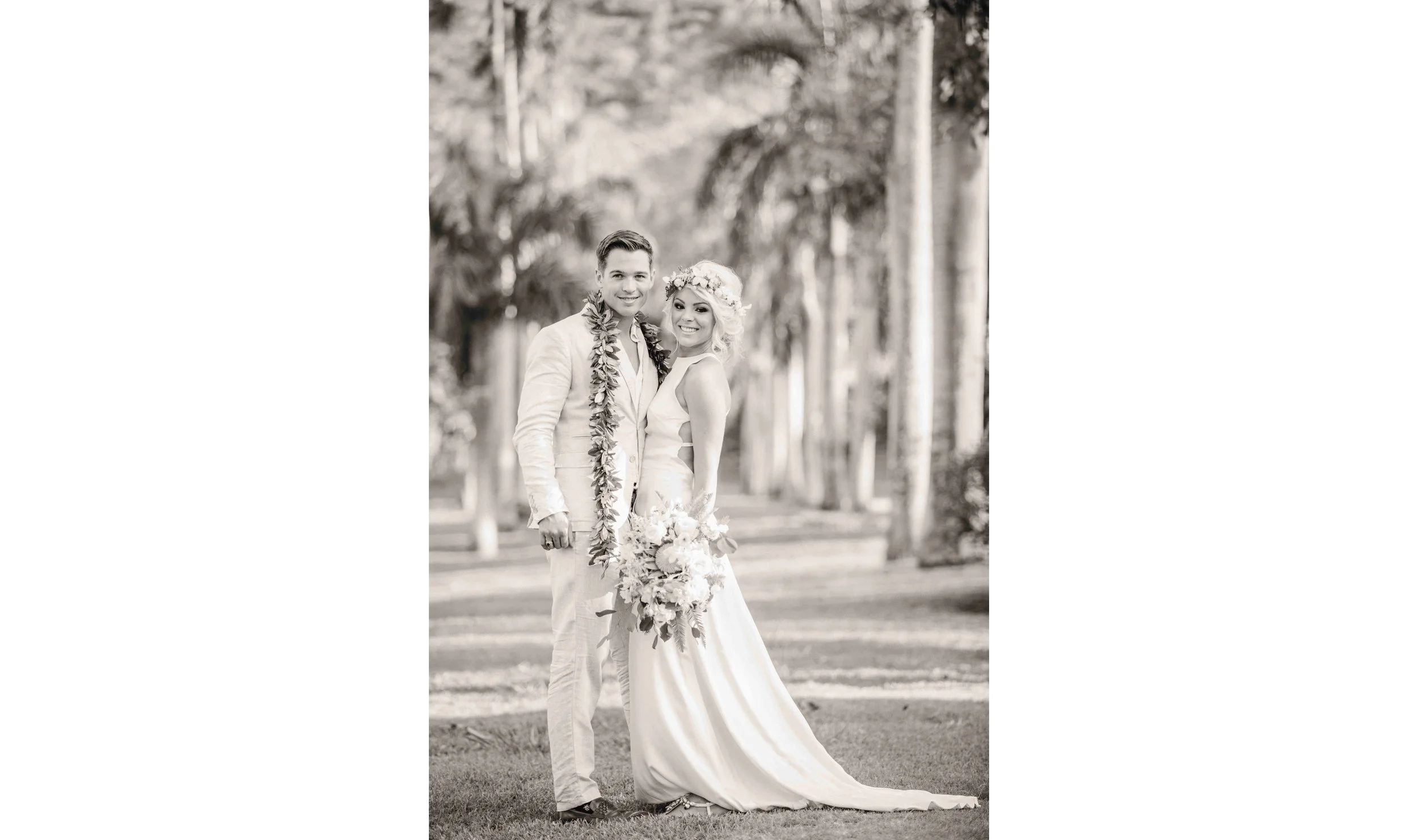 Black & White Newly Weds