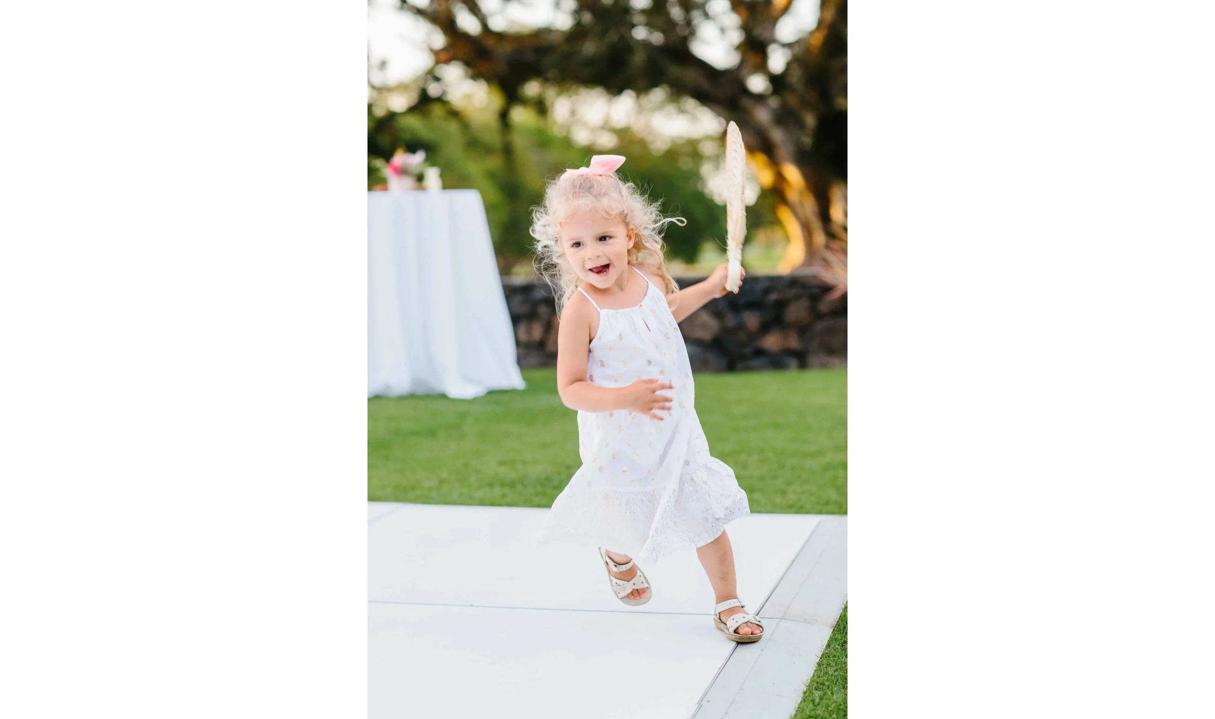 Flower Girl Having a Blast in Hawaii