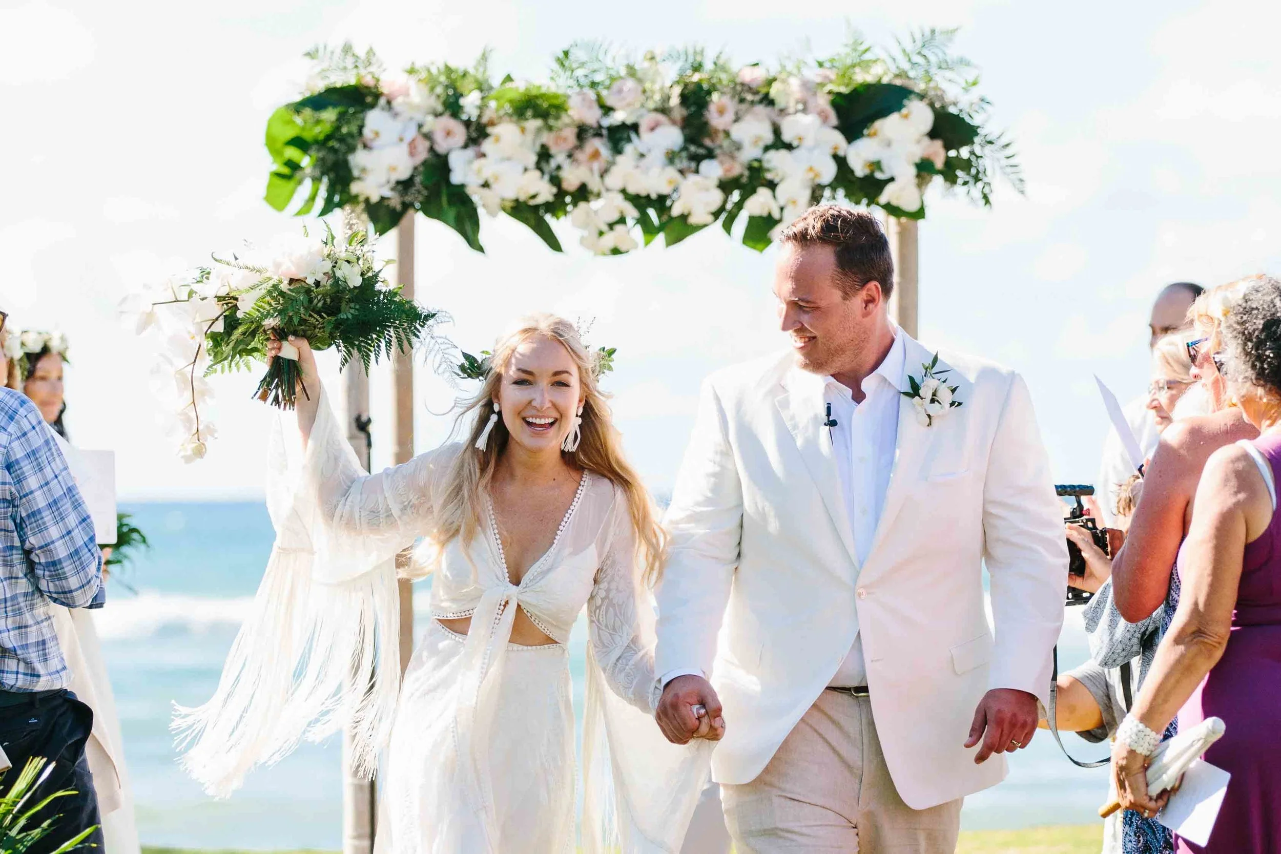 Bride & Groom Exiting Wedding Ceremony