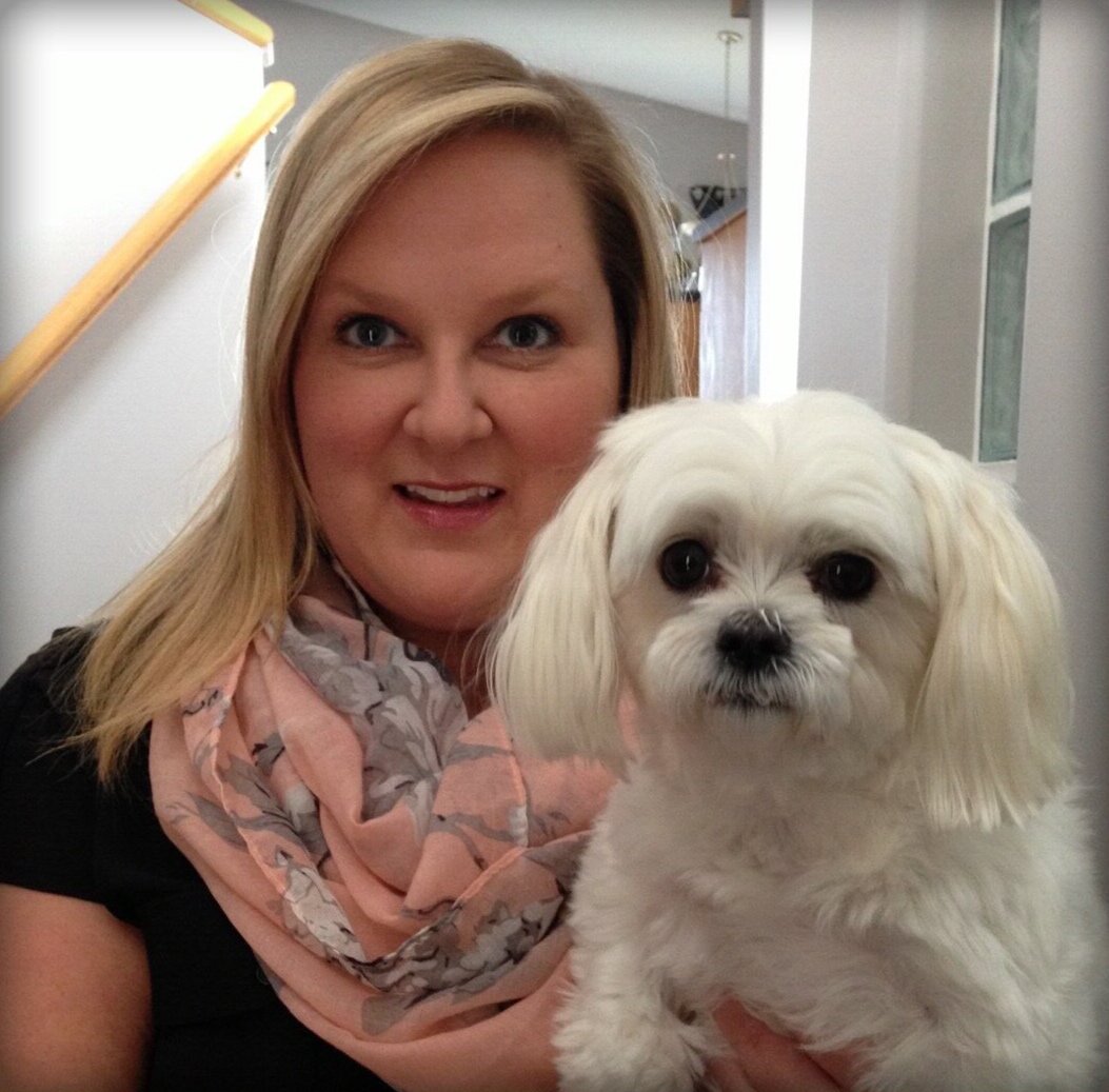 Dr. Janelle Driedger with her dog Bella.