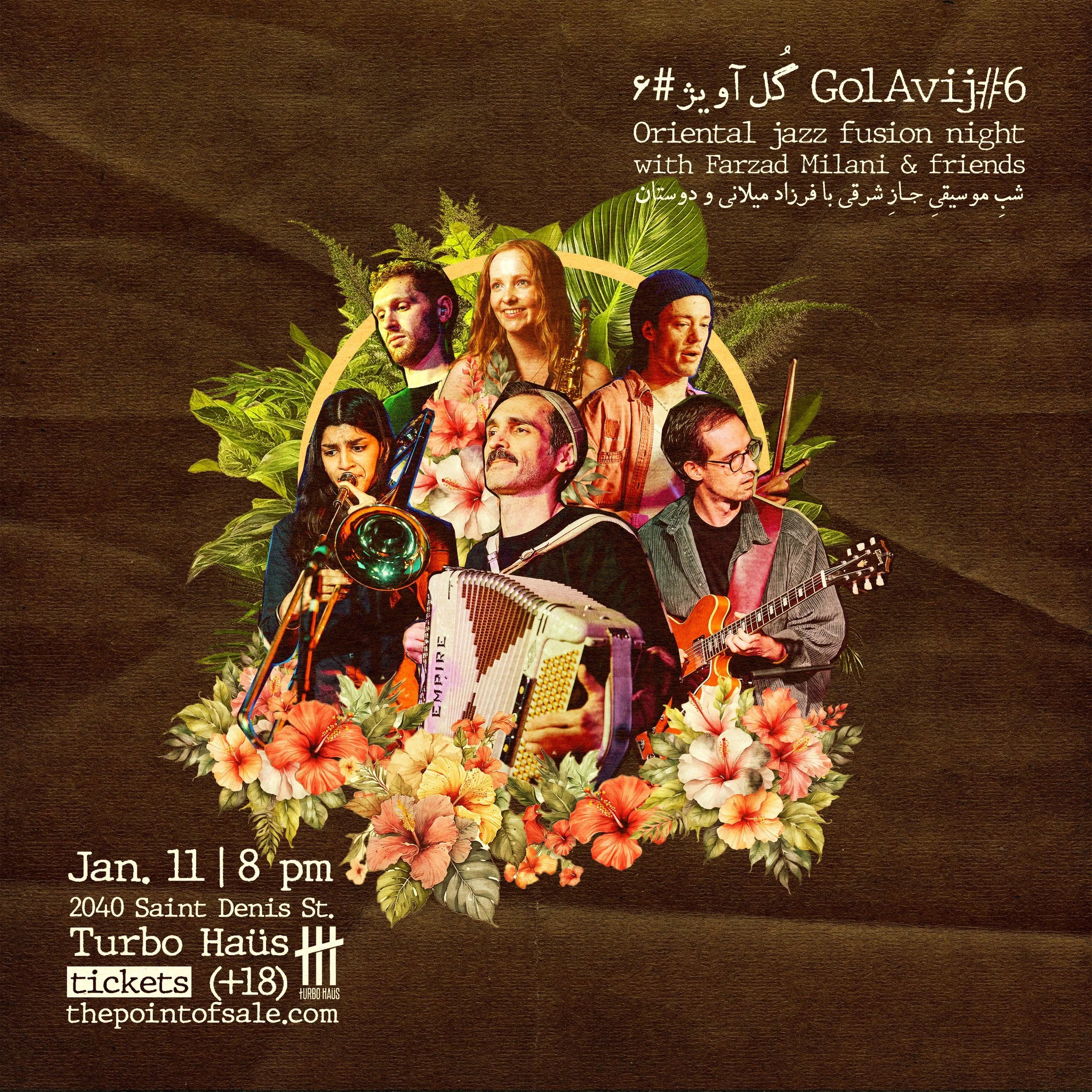 GolAvij#6 – Oriental Jazz Fusion with Farzad Milani &amp; friends
