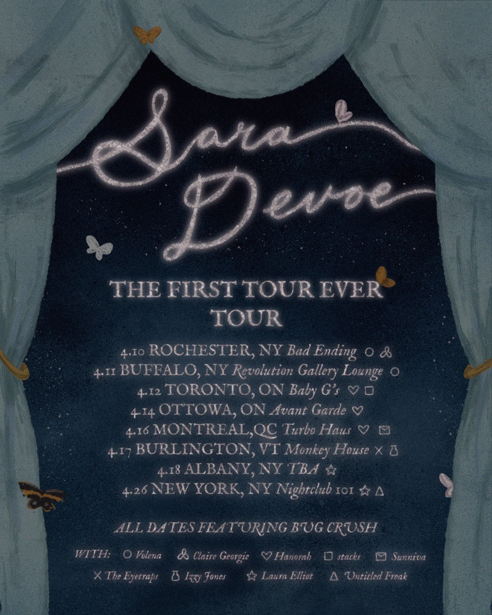 Sarah Devoe + Bug Crush + Hanorah