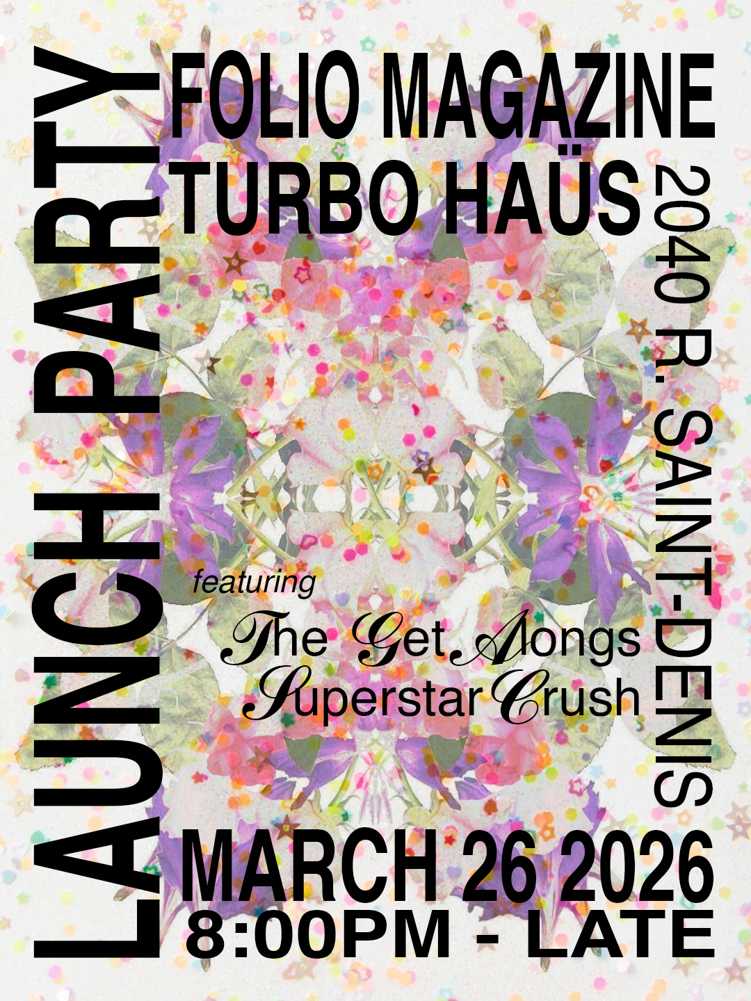 FOLIO MAGAZINE LAUNCH avec The Get Alongs + Superstar Crush