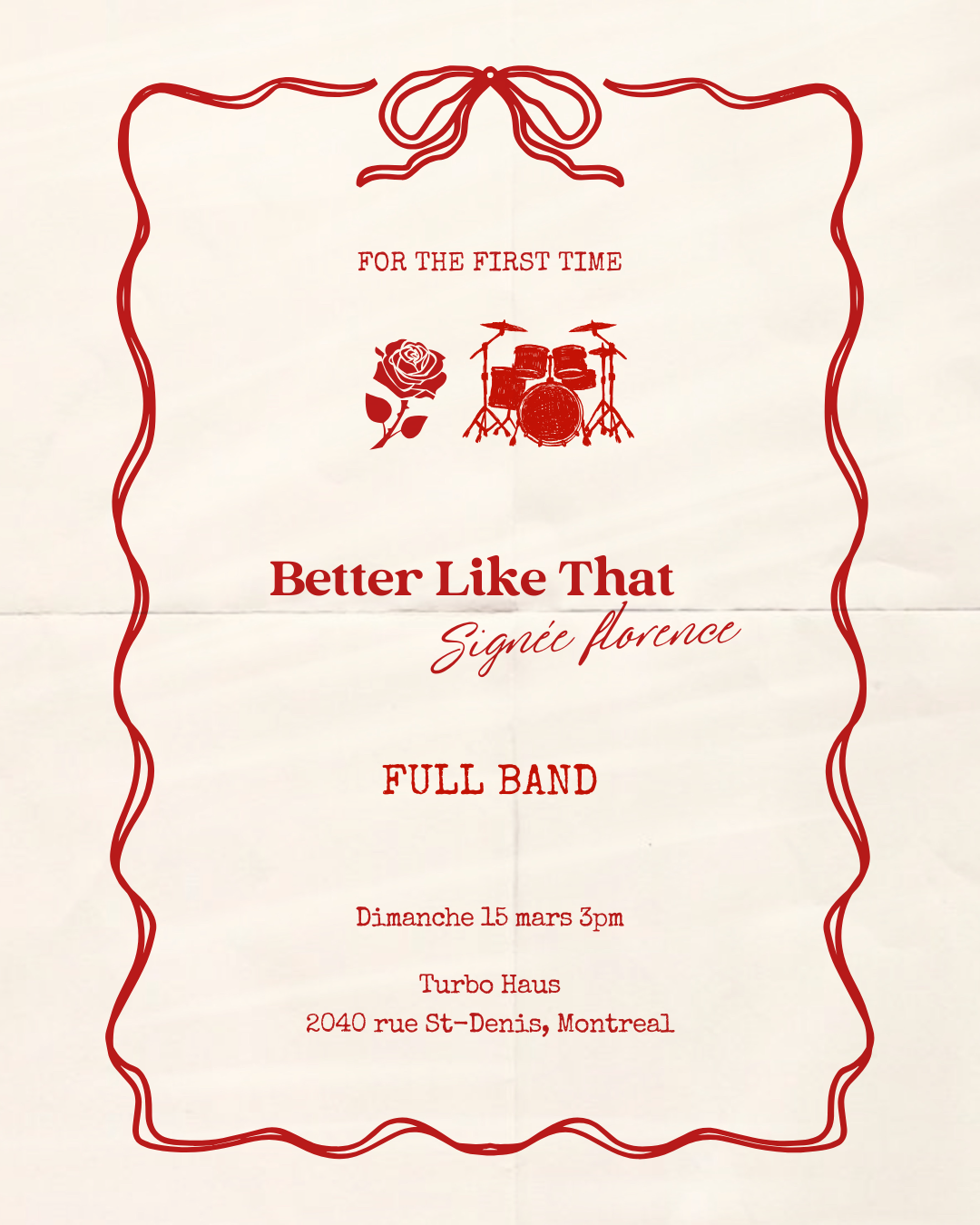 **MATINÉE ** Signée Florence - Lancement Album