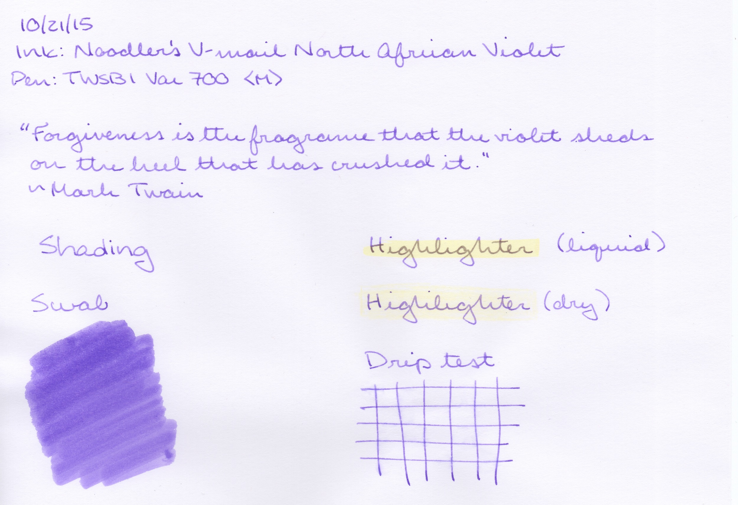 thumbnail image 2 of Noodler's Fountain Pen Ink - 3 Oz V-Mail North African Violet Bottled Ink 2 of 11