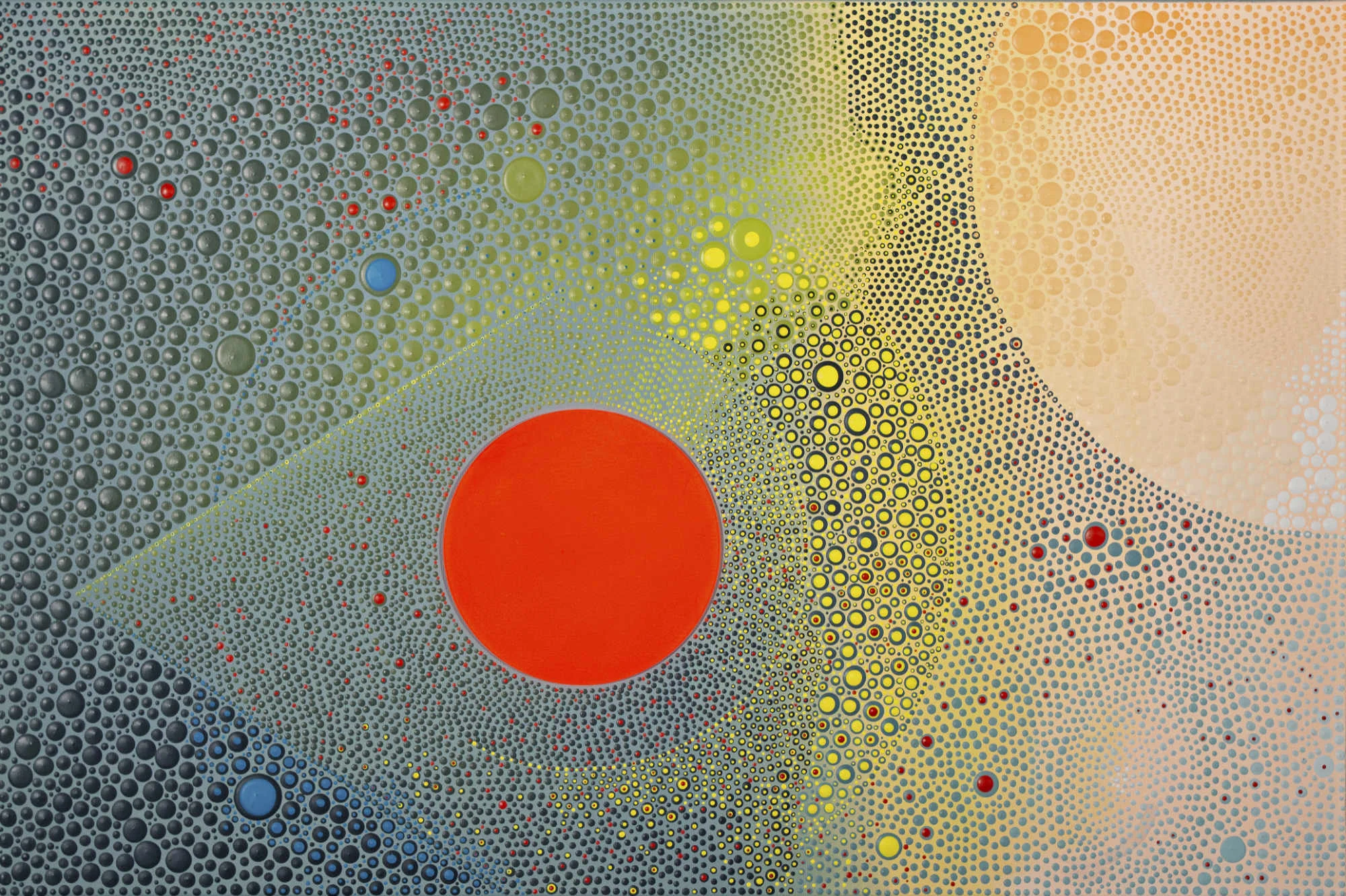 Where the Sky Meets the Earth 3 2018 30 x 20 inches polymer media on canvas