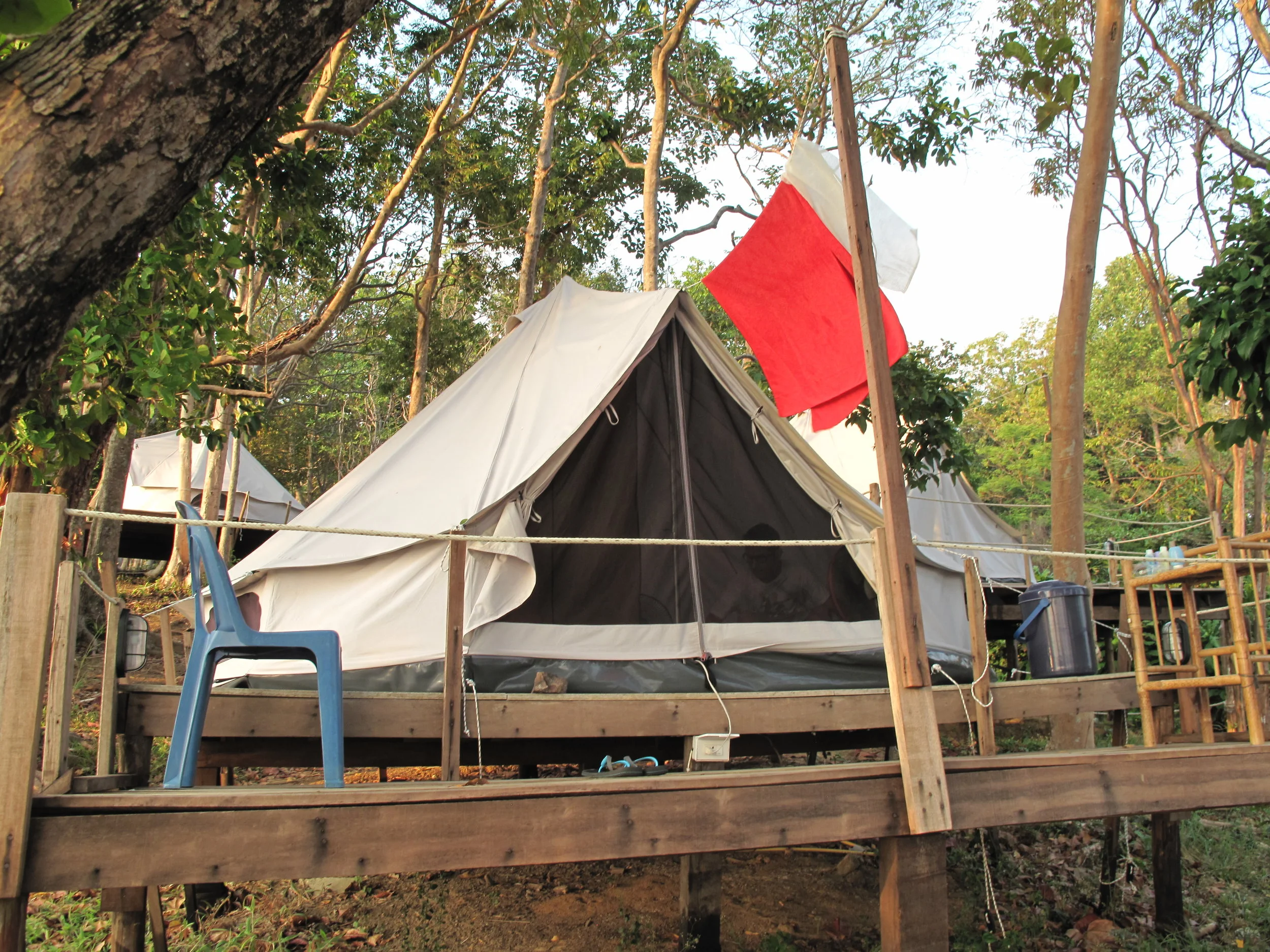 Our accommodation in Koh Chang, Thailand - affectionately nicknamed 'Bert the Yurt'.