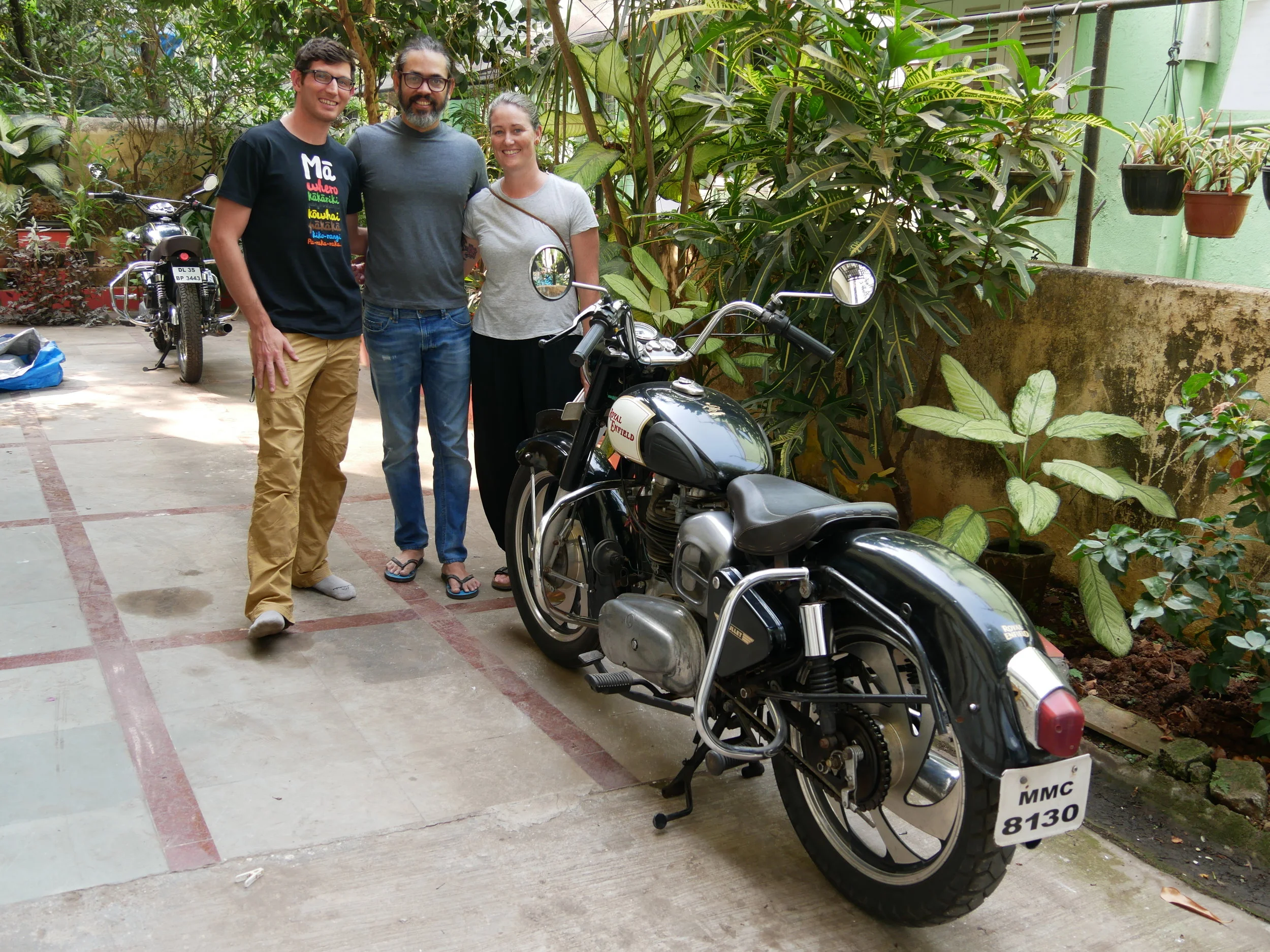 And with his beautiful motorbike!