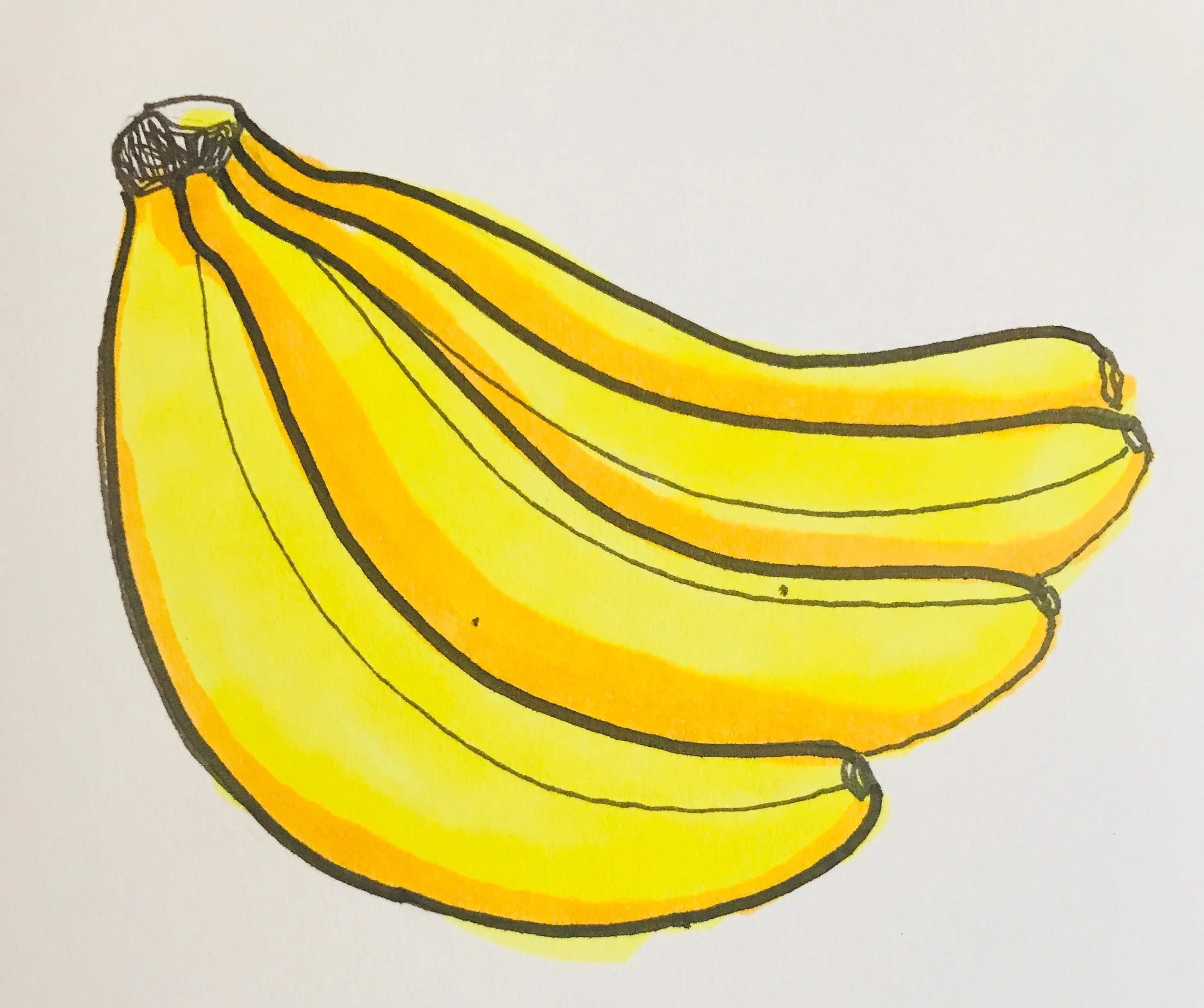 Bananas, Healthy Food Illustrations for Heidi Zwart