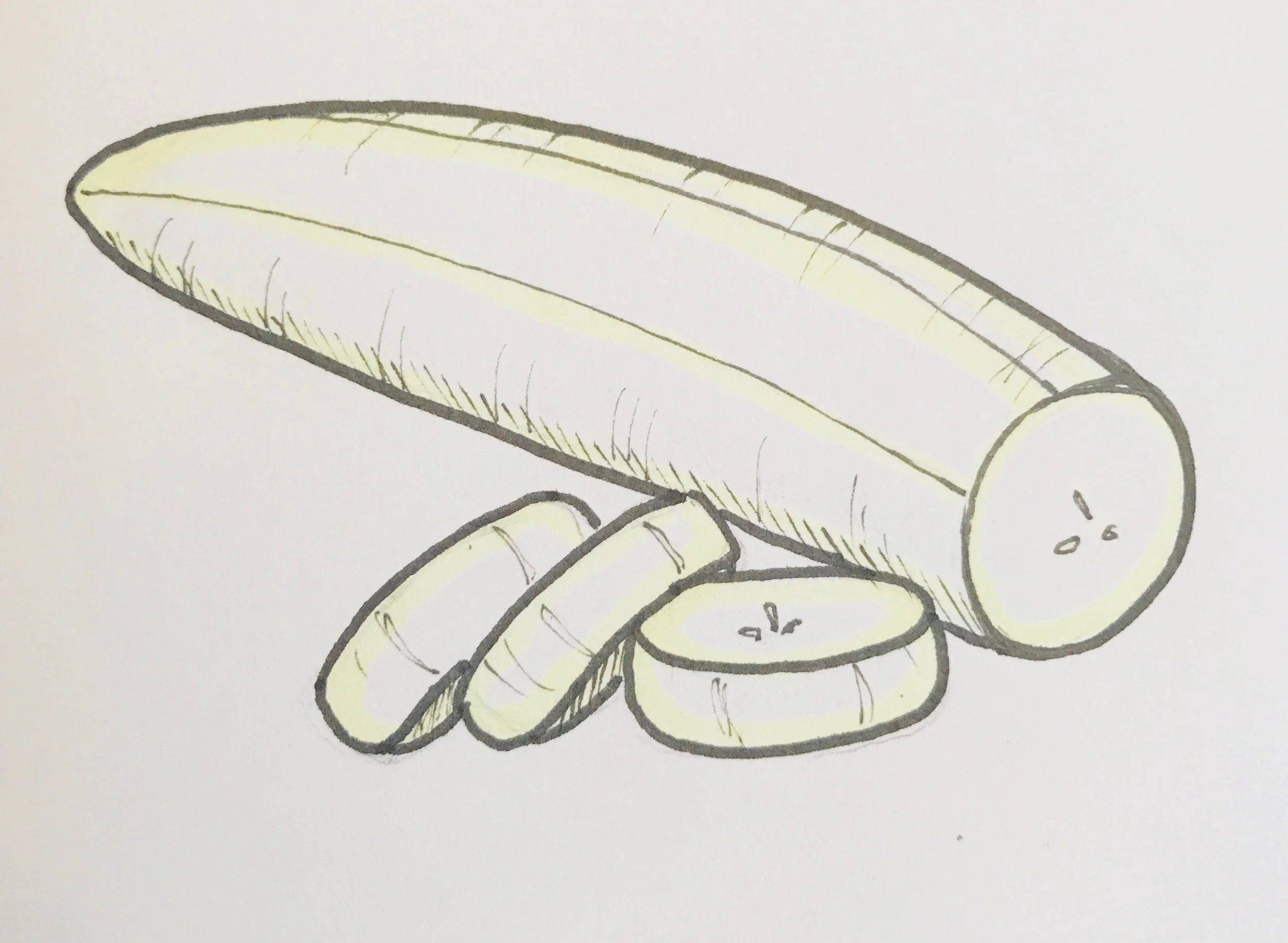 Banana, Healthy Food Illustrations for Heidi Zwart