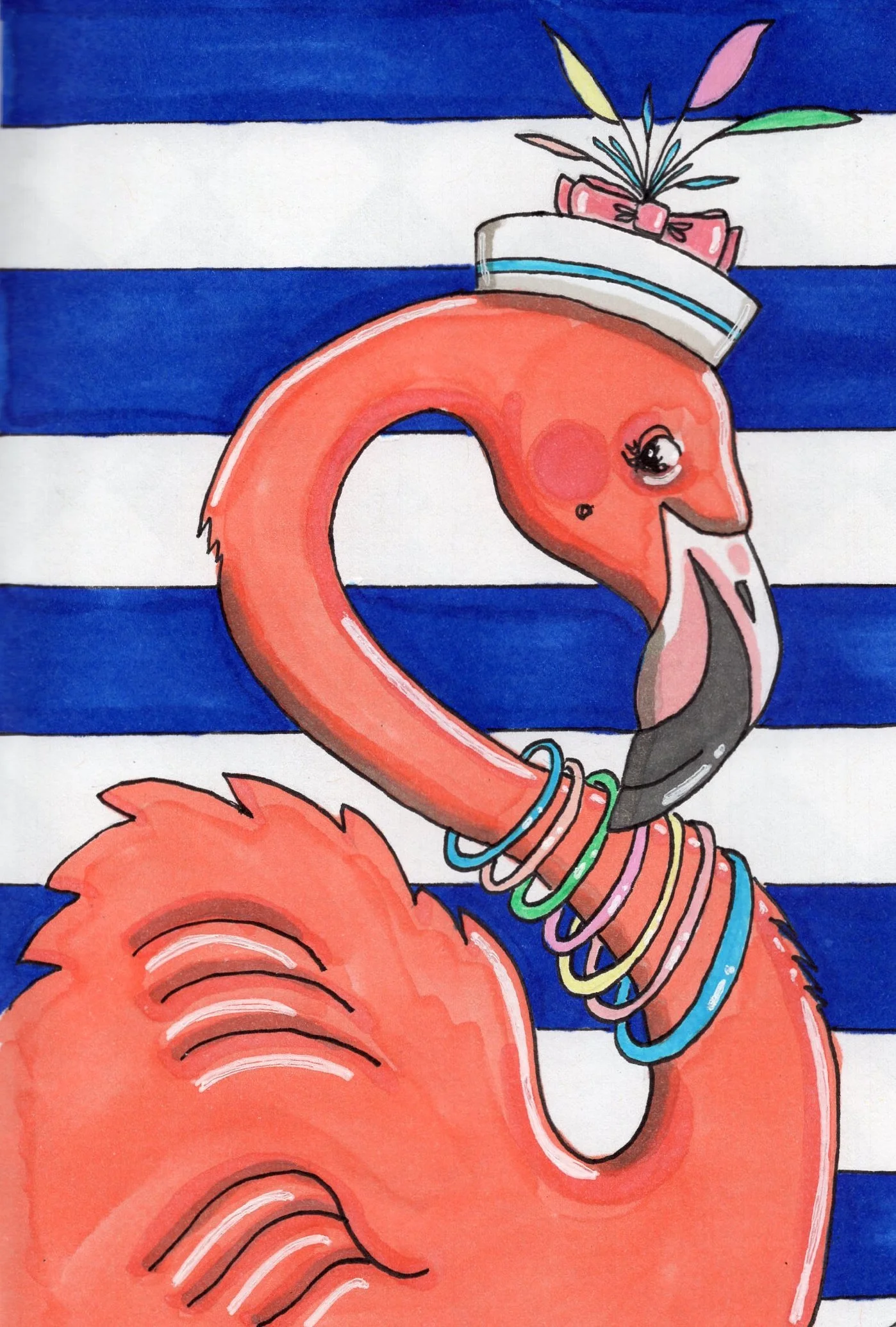 Flamingo, The Sketchbook Project, March 2019