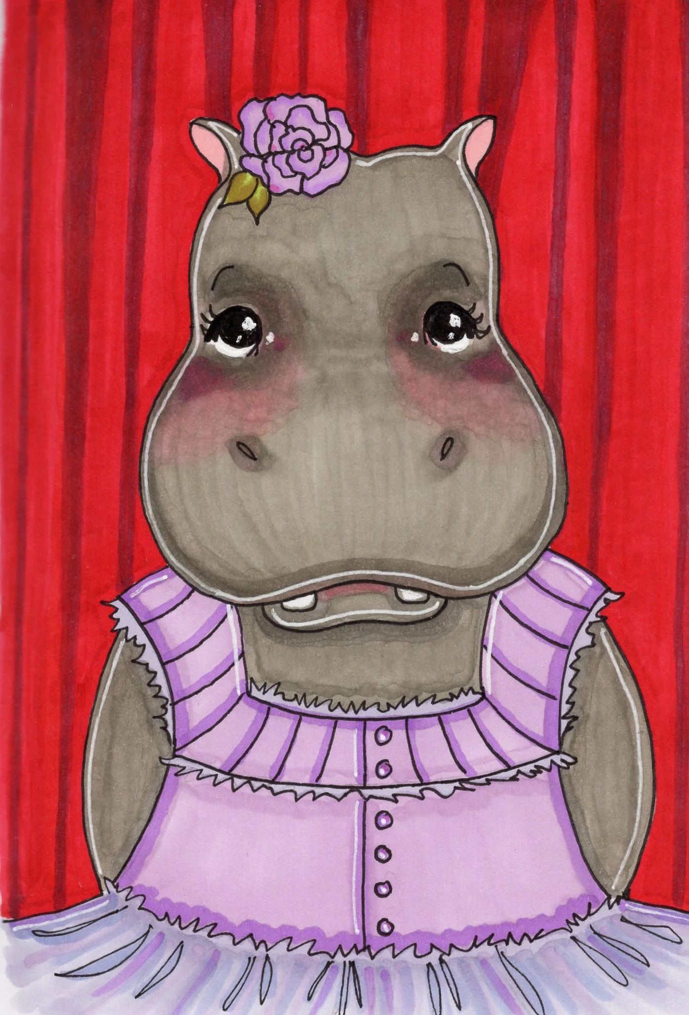 Hippo, The Sketchbook Project, March 2019