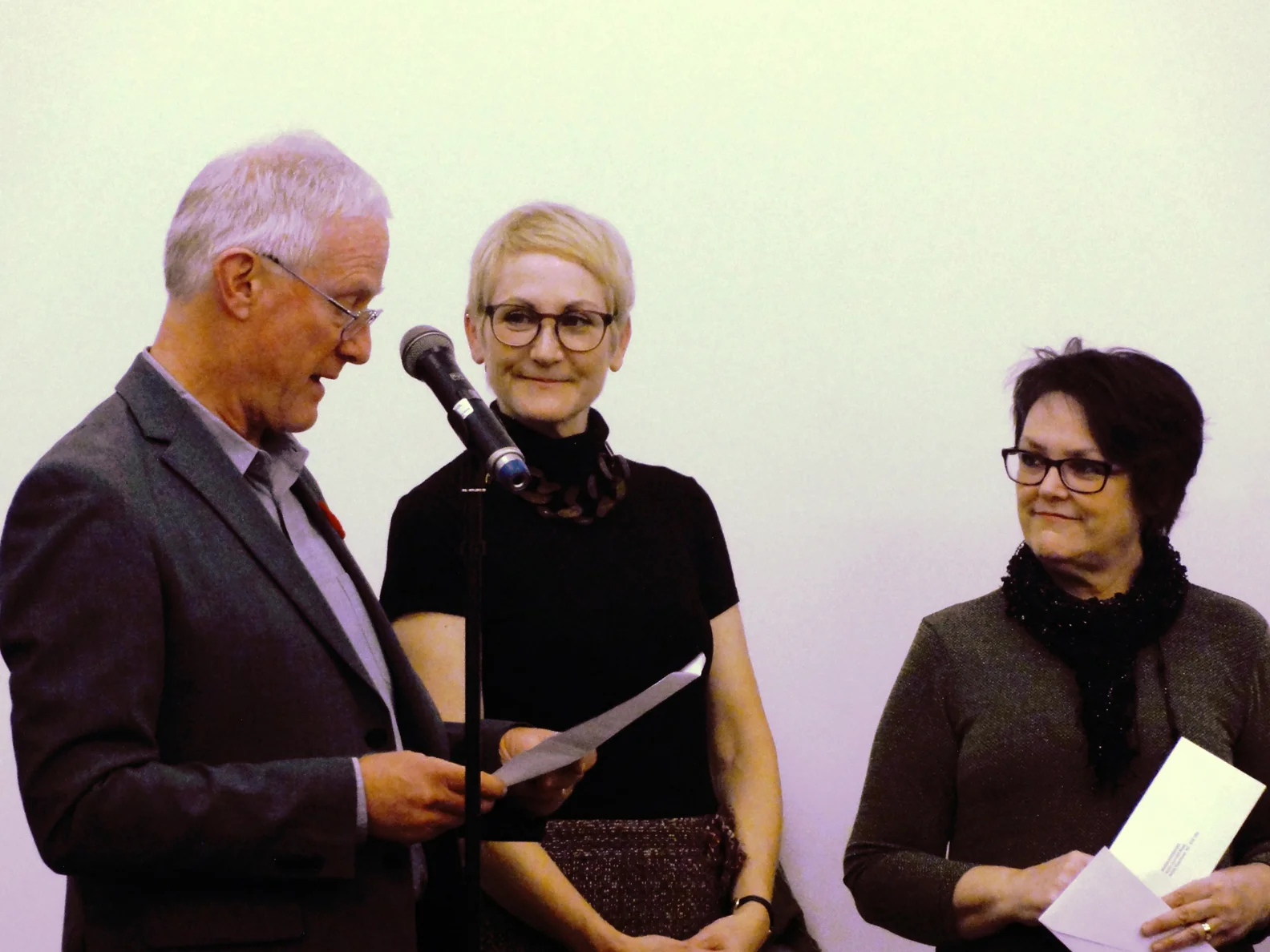 Don S. Williams Grant recipient Maria Josenhans ( Visual Artist) Presenter: District of North Vancouver Mayor Richard Walton.
