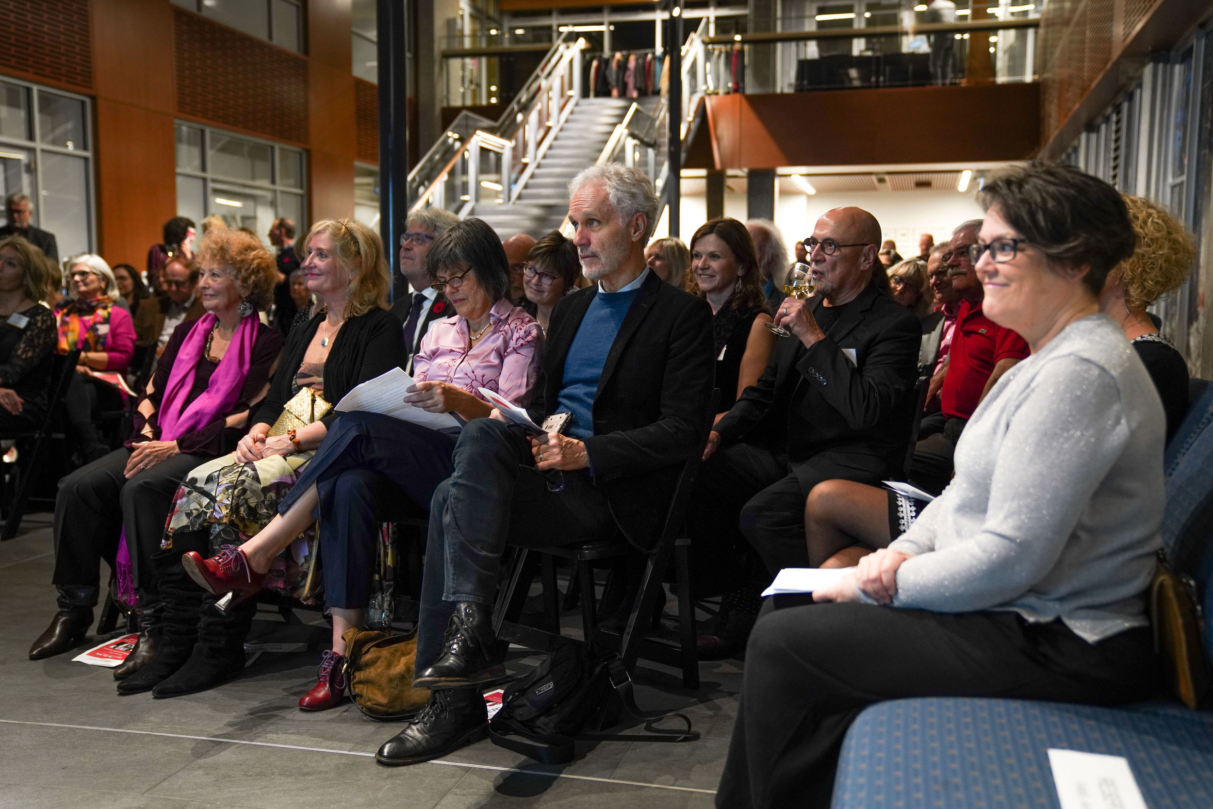  FAB+NS Sue-Ann Gilmour, Secretary-Treasurer with the Distinguished artist and their guests 