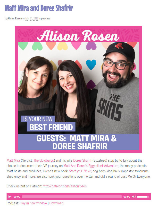 Alison Rosen is Your New Best Friend: click HERE to listen!