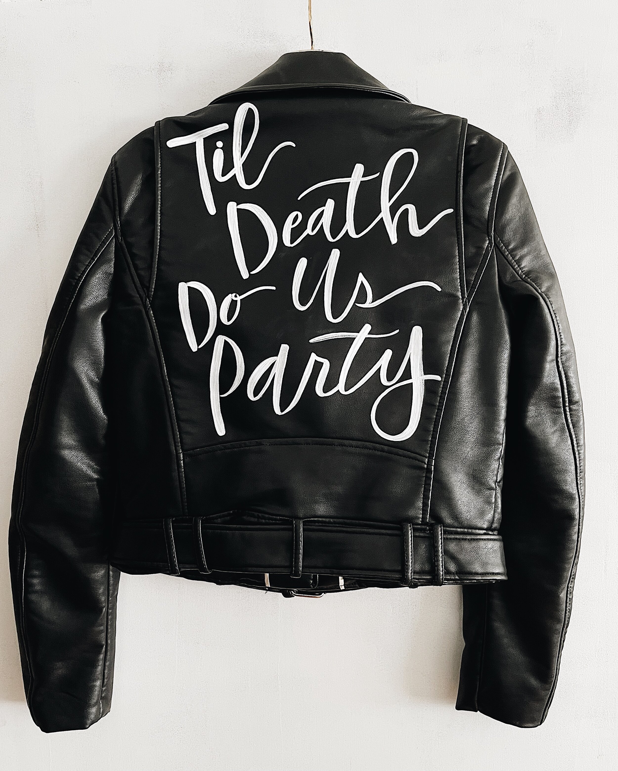 custom hand painted leather jacket