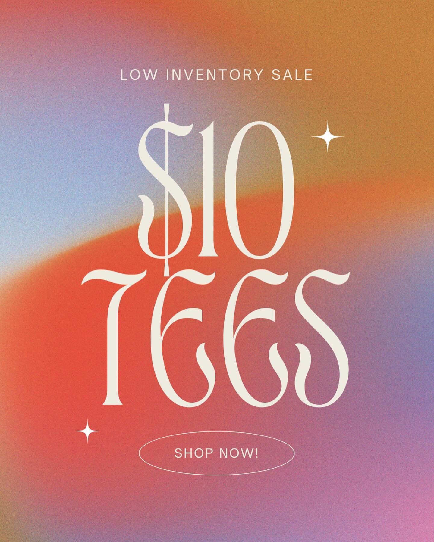 TODAY IS THE ⚡️LAST DAY⚡️ FOR OUR $10 Tee + $20 Sweatshirt SALE