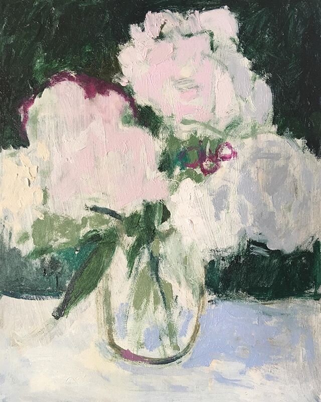 &lsquo;Pink &amp; White Flowers&rsquo; oil on board, 10x8&rdquo; &pound;200 . .  #artistsupportpledgeuk #artistsupportpledge